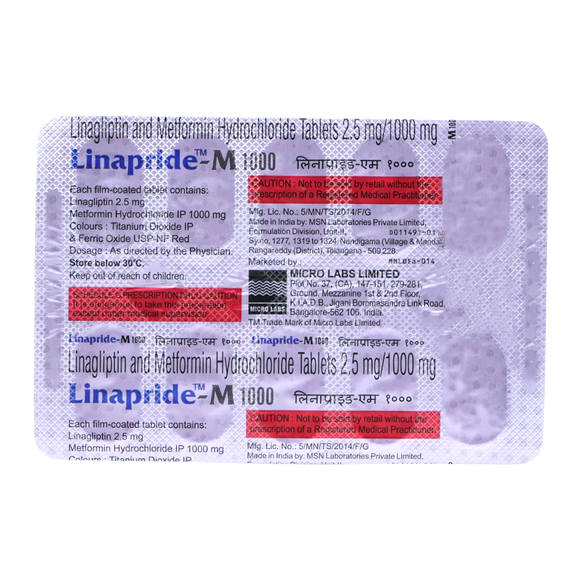 Buy Linapride-M 1000 Tablet 10's Online