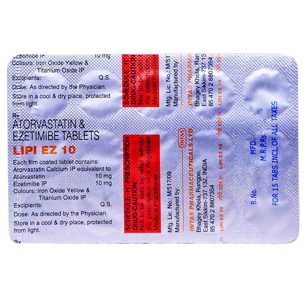 Lipi EZ 10 Tablet 15's, Pack of 15 TABLETS Lipi EZ 10 Tablet 15's, Pack of 15 TABLETS