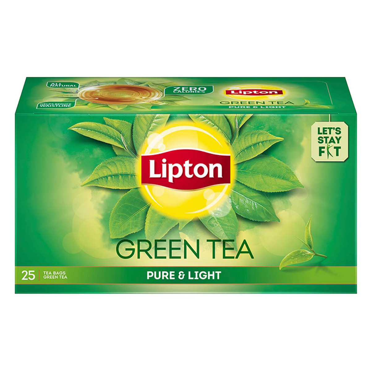 Lipton Pure &amp; Light Green Tea Bags, 25 Count, Pack of 1