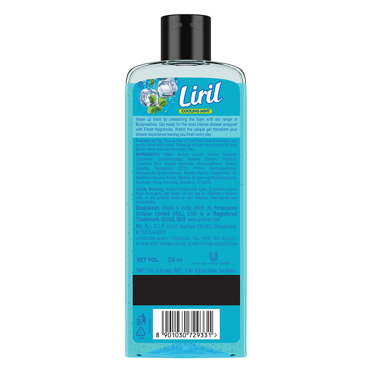 Liril Cooling Mint Body Wash 250 ml | Gently Cleanses | With Fresh Fragrance | Keep Skin Healthy, Pack of 1 Liril Cooling Mint Body Wash 250 ml | Gently Cleanses | With Fresh Fragrance | Keep Skin Healthy, Pack of 1