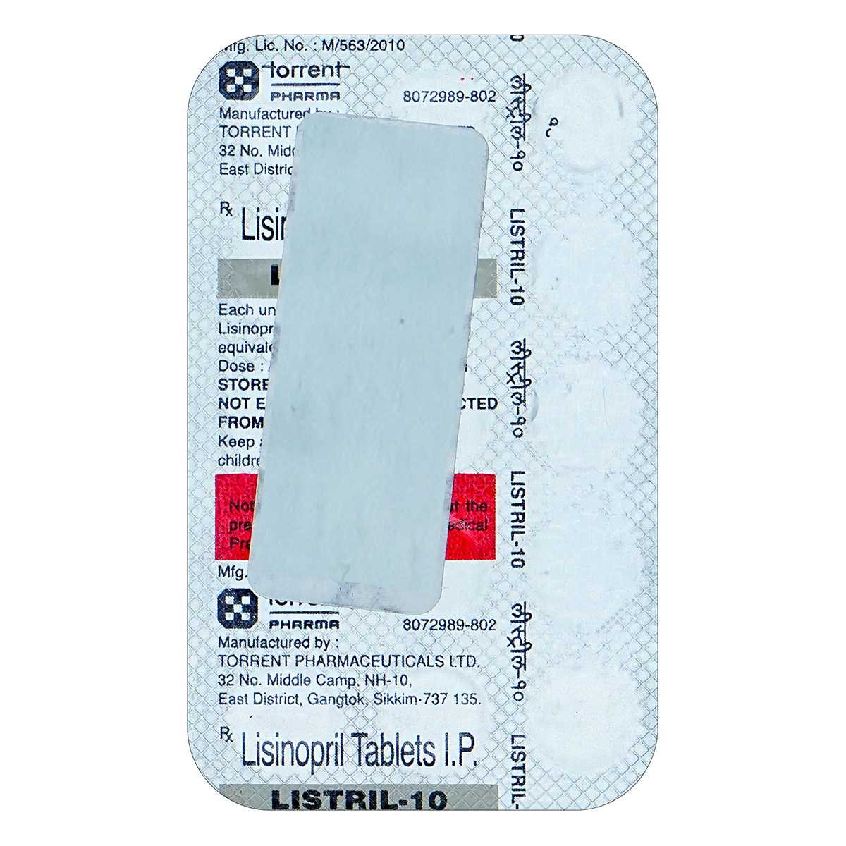 Listril 10 Tablet 15's, Pack of 15 TABLETS Listril 10 Tablet 15's, Pack of 15 TABLETS