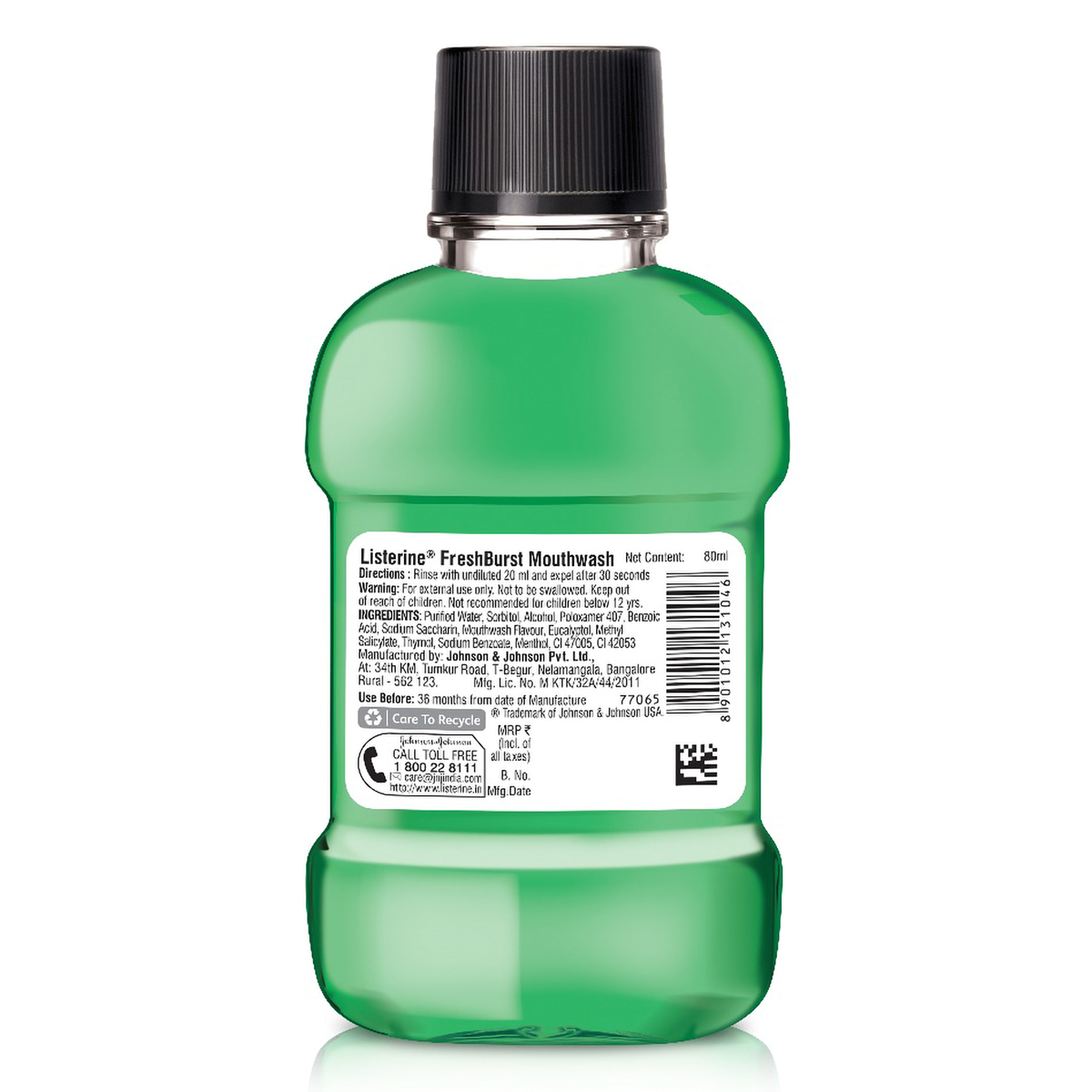 Listerine Freshburst MouthWash, 80 ml, Pack of 1 Listerine Freshburst MouthWash, 80 ml, Pack of 1