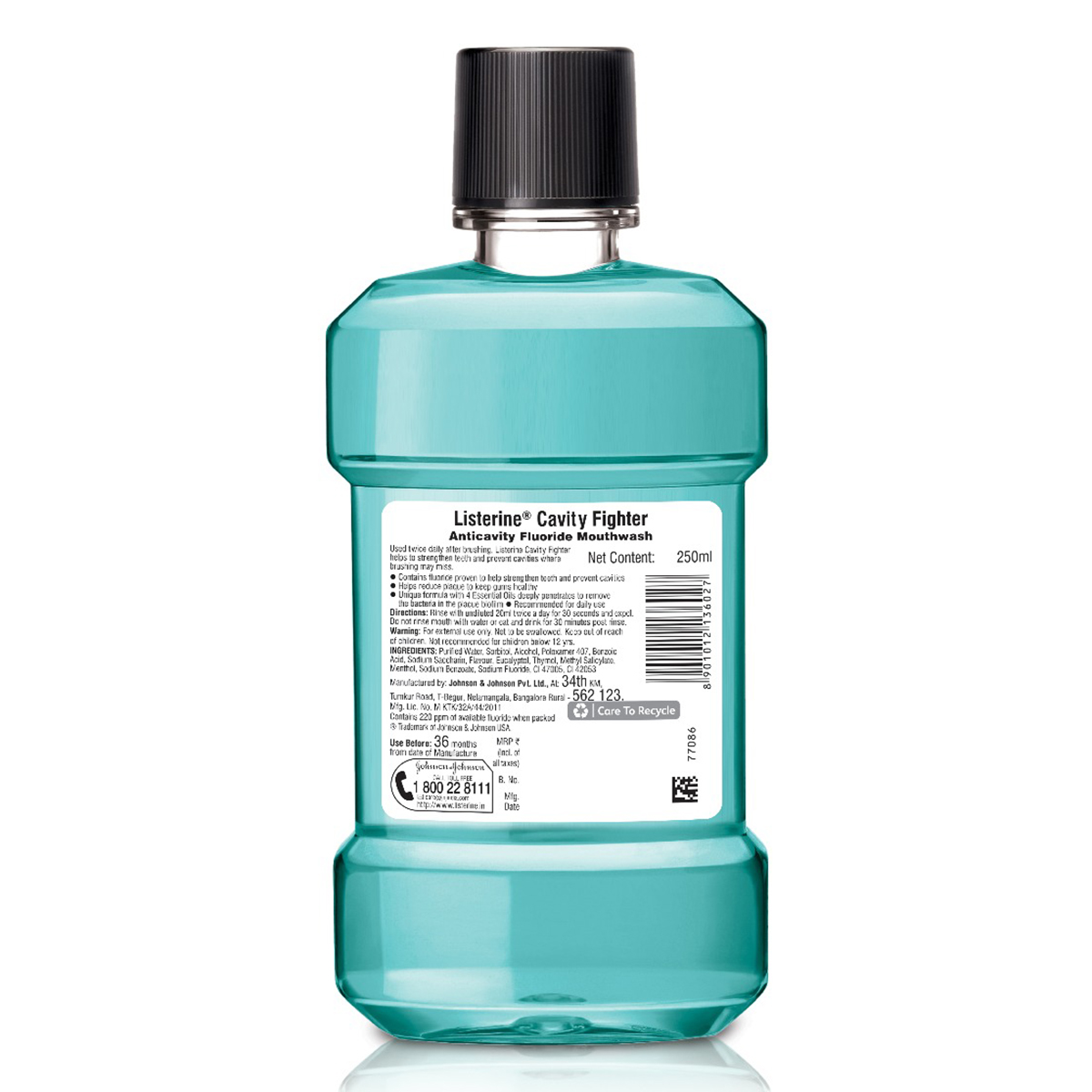 Listerine Cavity Fighter Mouthwash, 250 ml, Pack of 1 Listerine Cavity Fighter Mouthwash, 250 ml, Pack of 1