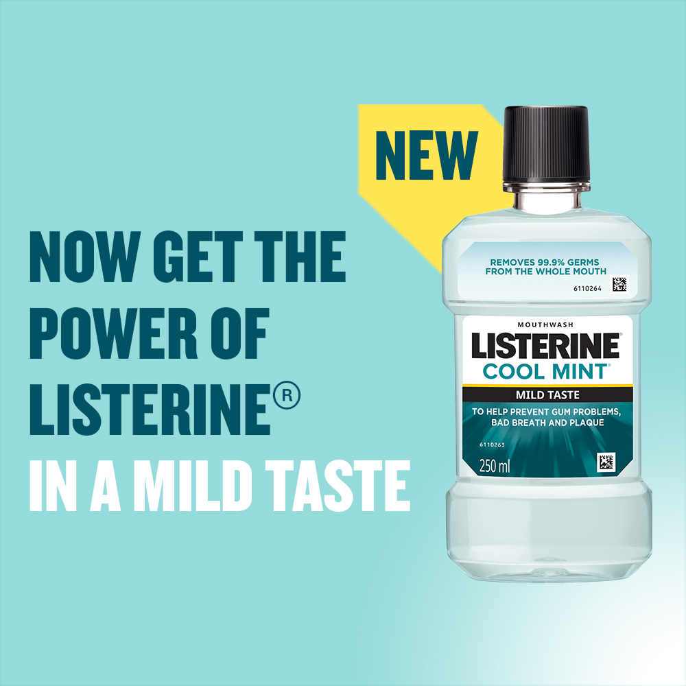 Listerine Cool Mint Mild Taste Mouthwash, 500 ml, Pack of 1 Listerine Cool Mint Mild Taste Mouthwash, 500 ml, Pack of 1