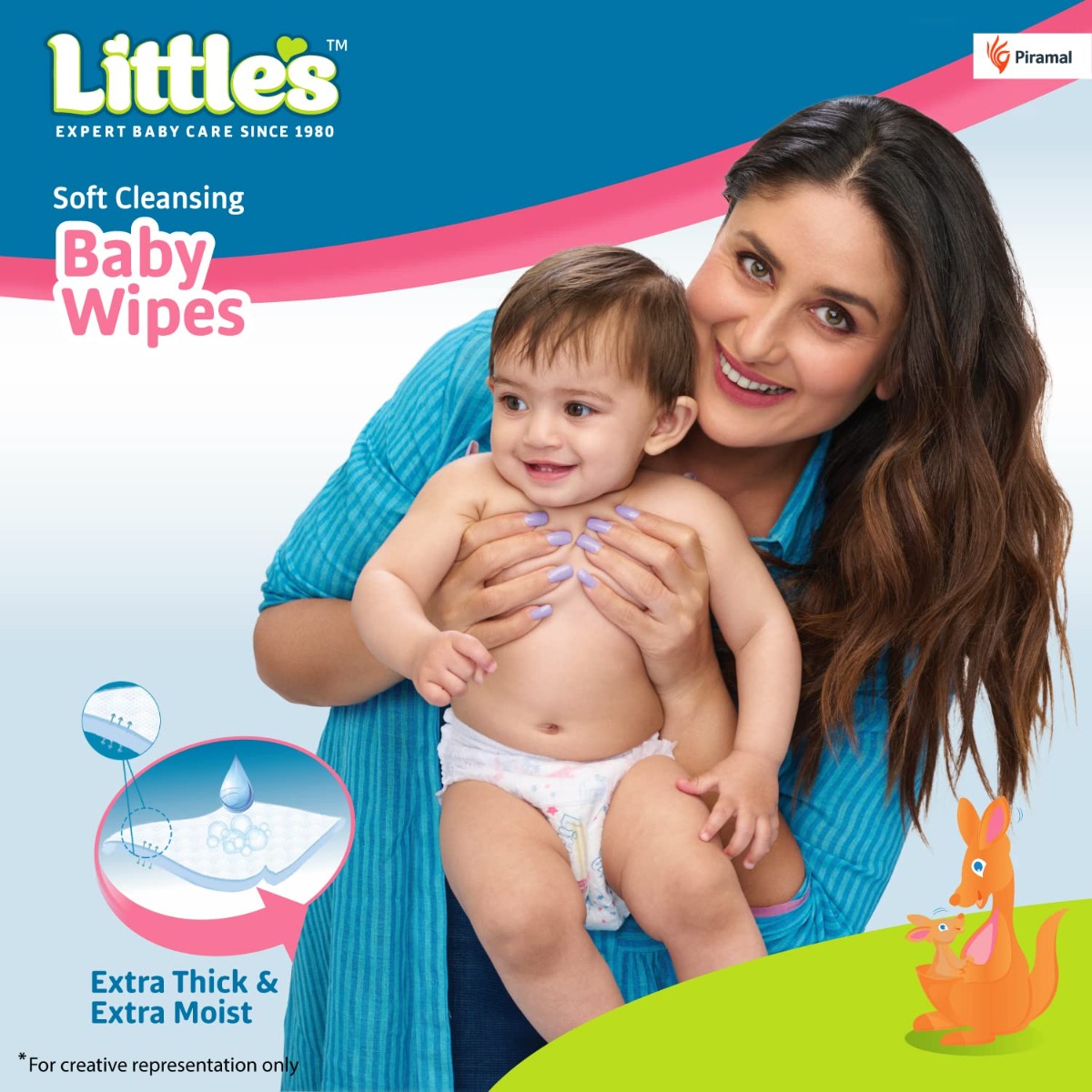 Little's Soft Cleansing Baby Wipes, 80 Units, Pack of 1 Little's Soft Cleansing Baby Wipes, 80 Units, Pack of 1