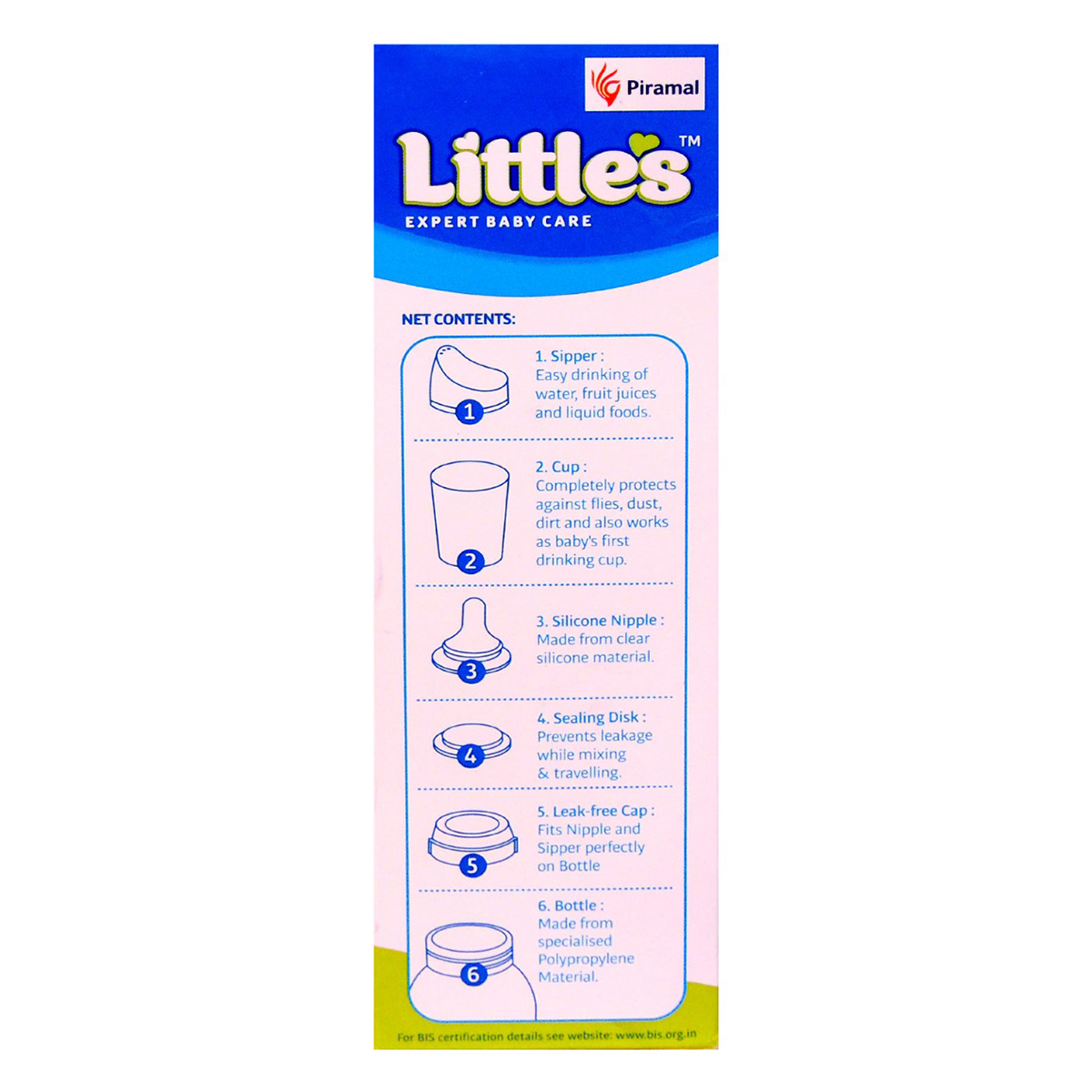 Little's Poly Mini Blue Feeding Bottle, 120ml, Pack of 1 Little's Poly Mini Blue Feeding Bottle, 120ml, Pack of 1