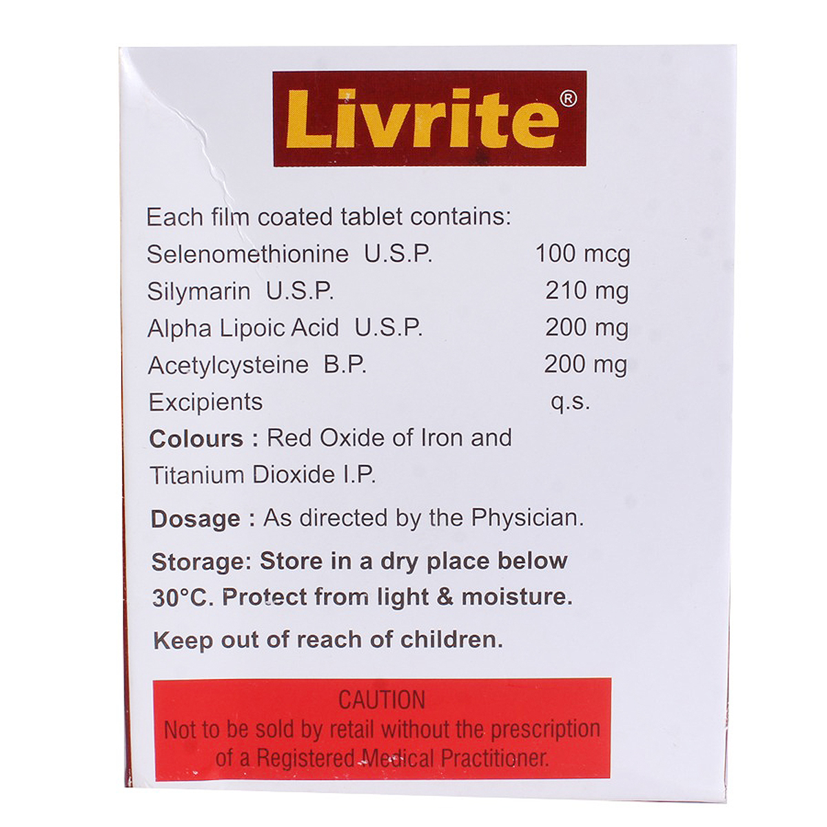 Livrite Tablet 10's, Pack of 10 TABLETS Livrite Tablet 10's, Pack of 10 TABLETS