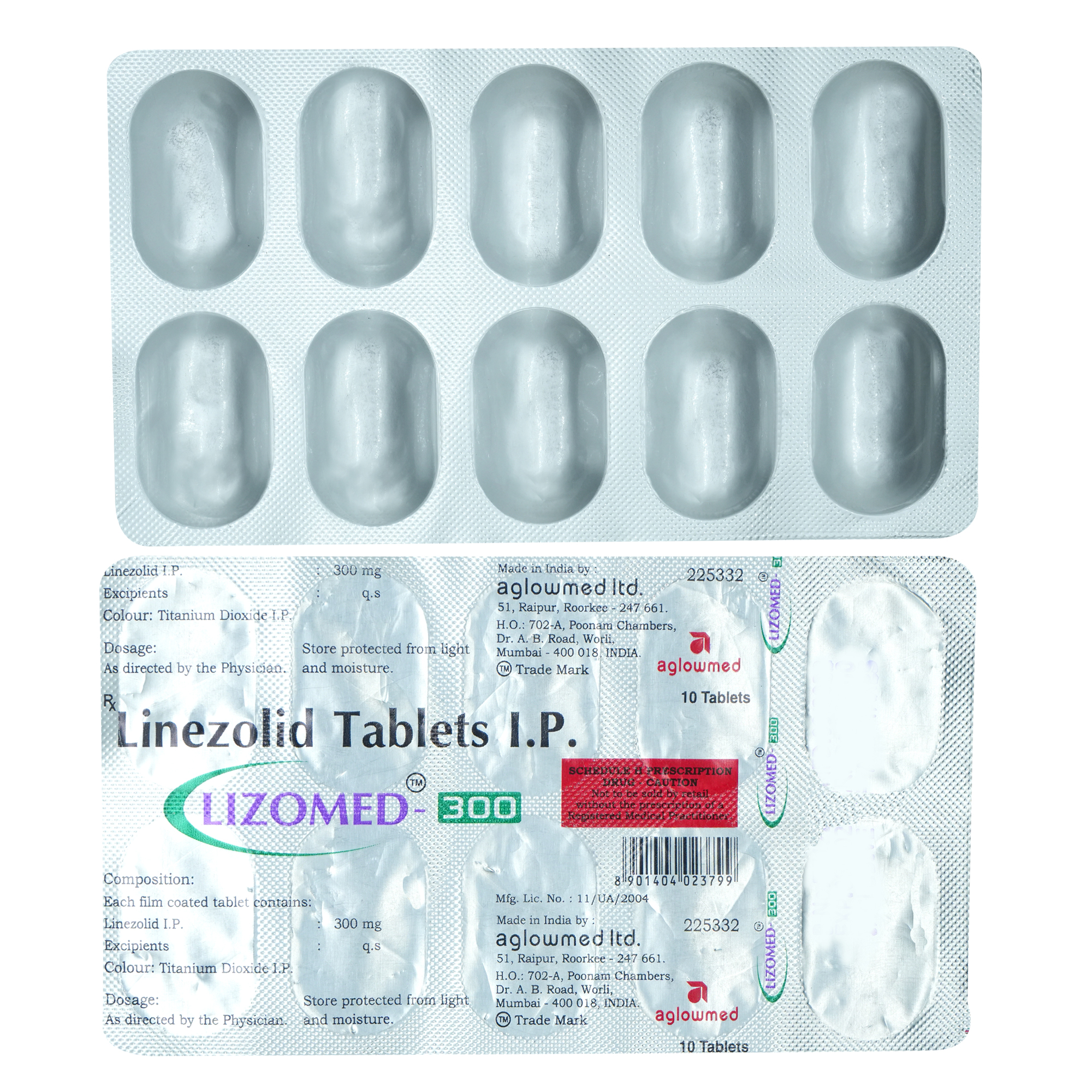 Lizomed-300 mg Tablet 10's, Pack of 10 TabletS Lizomed-300 mg Tablet 10's, Pack of 10 TabletS