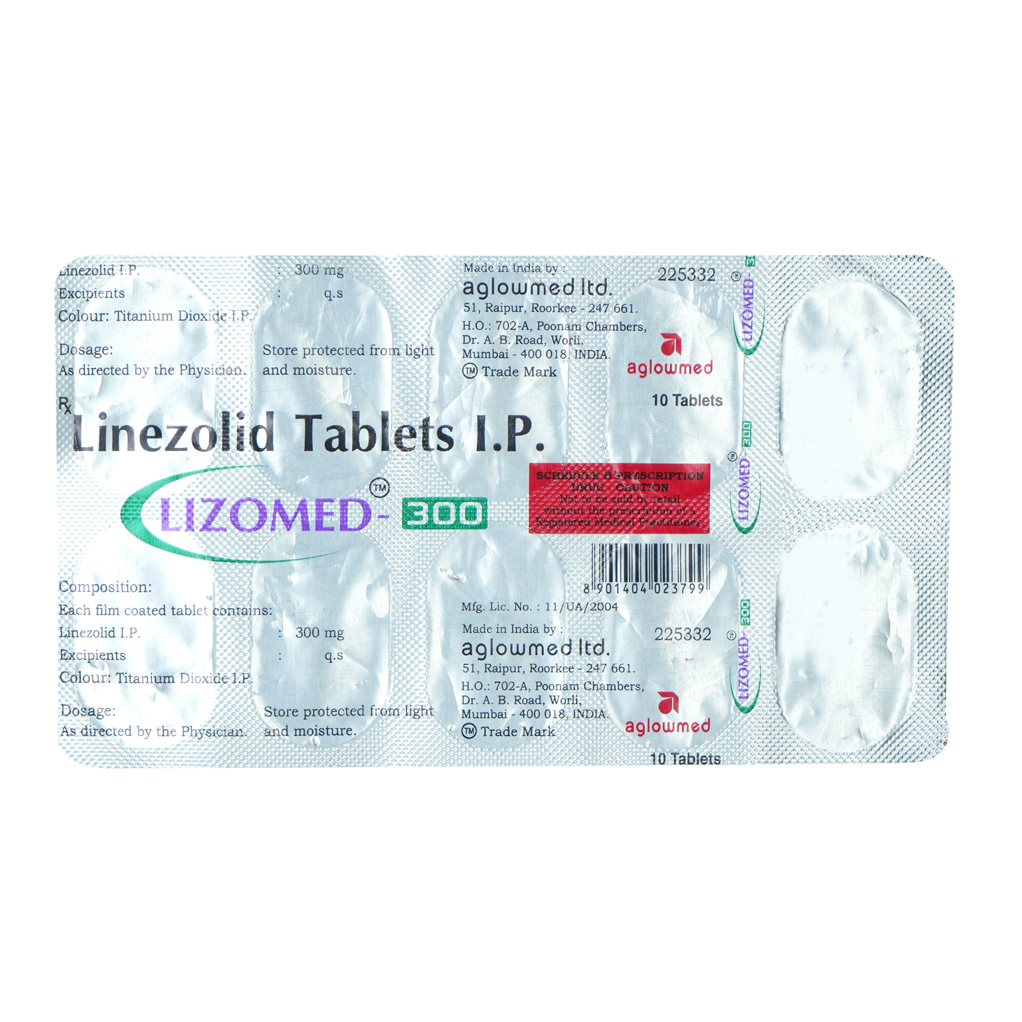 Lizomed-300 mg Tablet 10's, Pack of 10 TabletS Lizomed-300 mg Tablet 10's, Pack of 10 TabletS