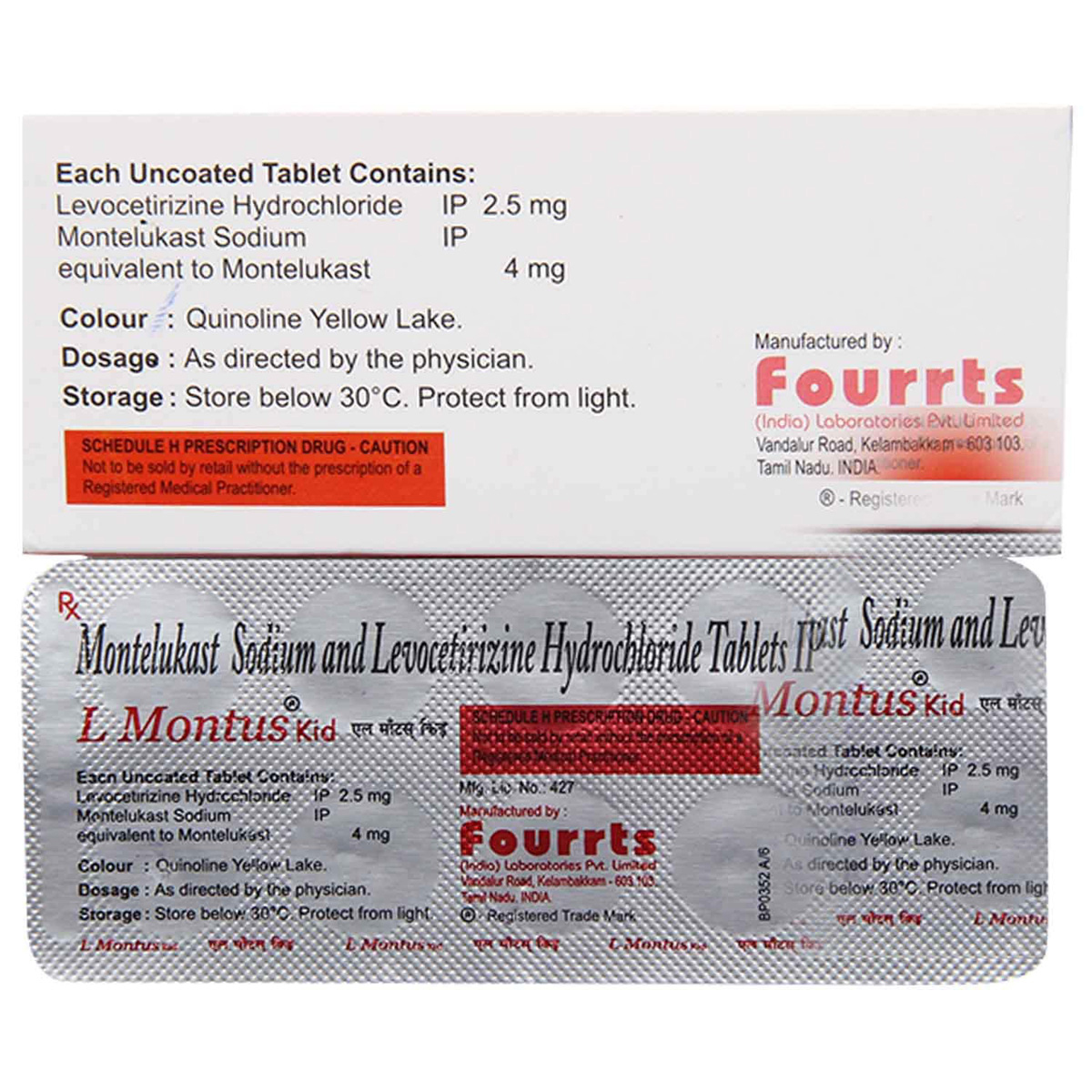 L Montus Kid Tablet 10's, Pack of 10 TABLETS L Montus Kid Tablet 10's, Pack of 10 TABLETS