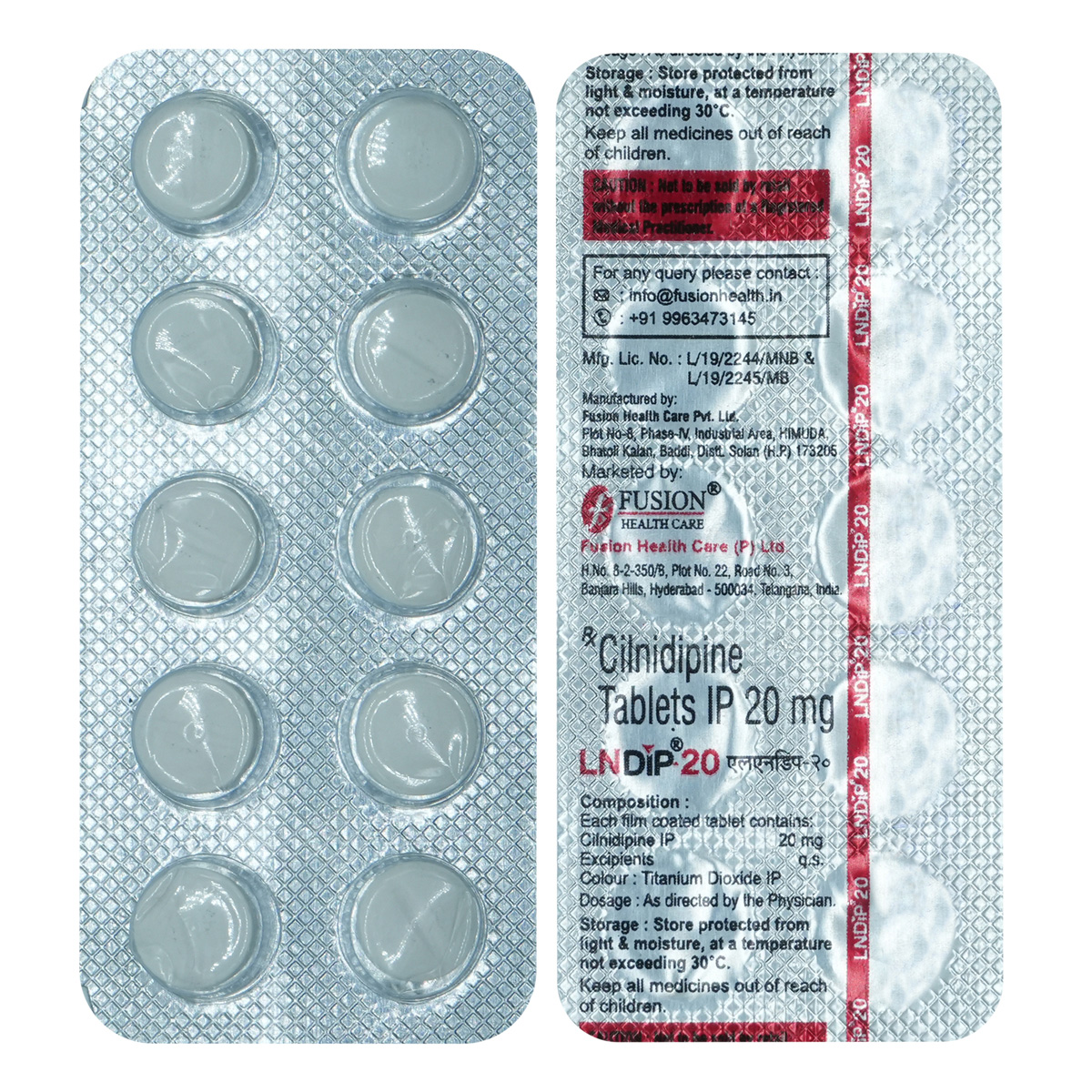 Lndip-20 Tablet 10's, Pack of 10 TabletS Lndip-20 Tablet 10's, Pack of 10 TabletS