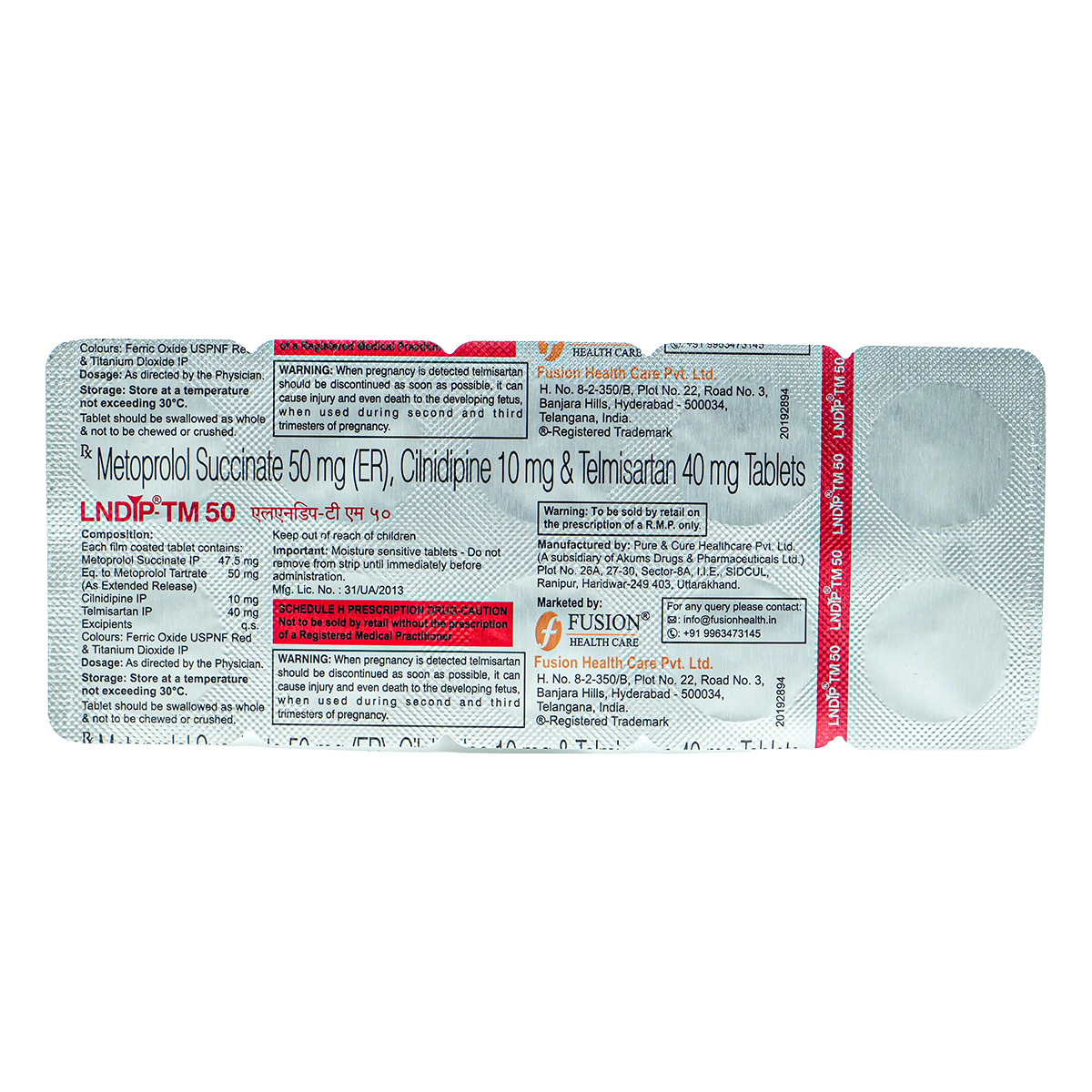 Lndip-TM 50 Tablet 10's, Pack of 10 TabletS Lndip-TM 50 Tablet 10's, Pack of 10 TabletS