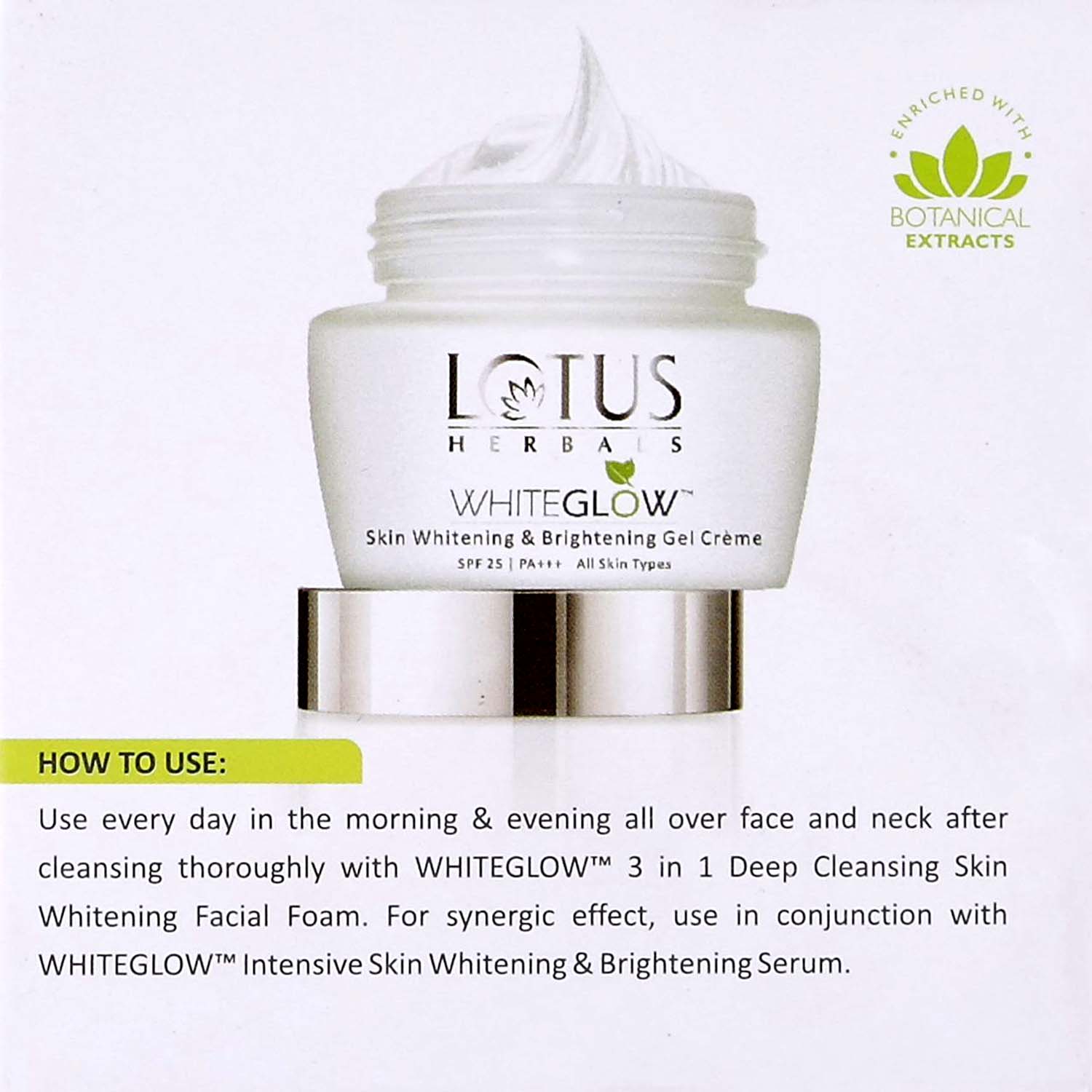 Lotus Herbals Whiteglow Skin Whitening & Brightening Gel Cream SPF 25 PA+++, 60 gm, Pack of 1 Lotus Herbals Whiteglow Skin Whitening & Brightening Gel Cream SPF 25 PA+++, 60 gm, Pack of 1