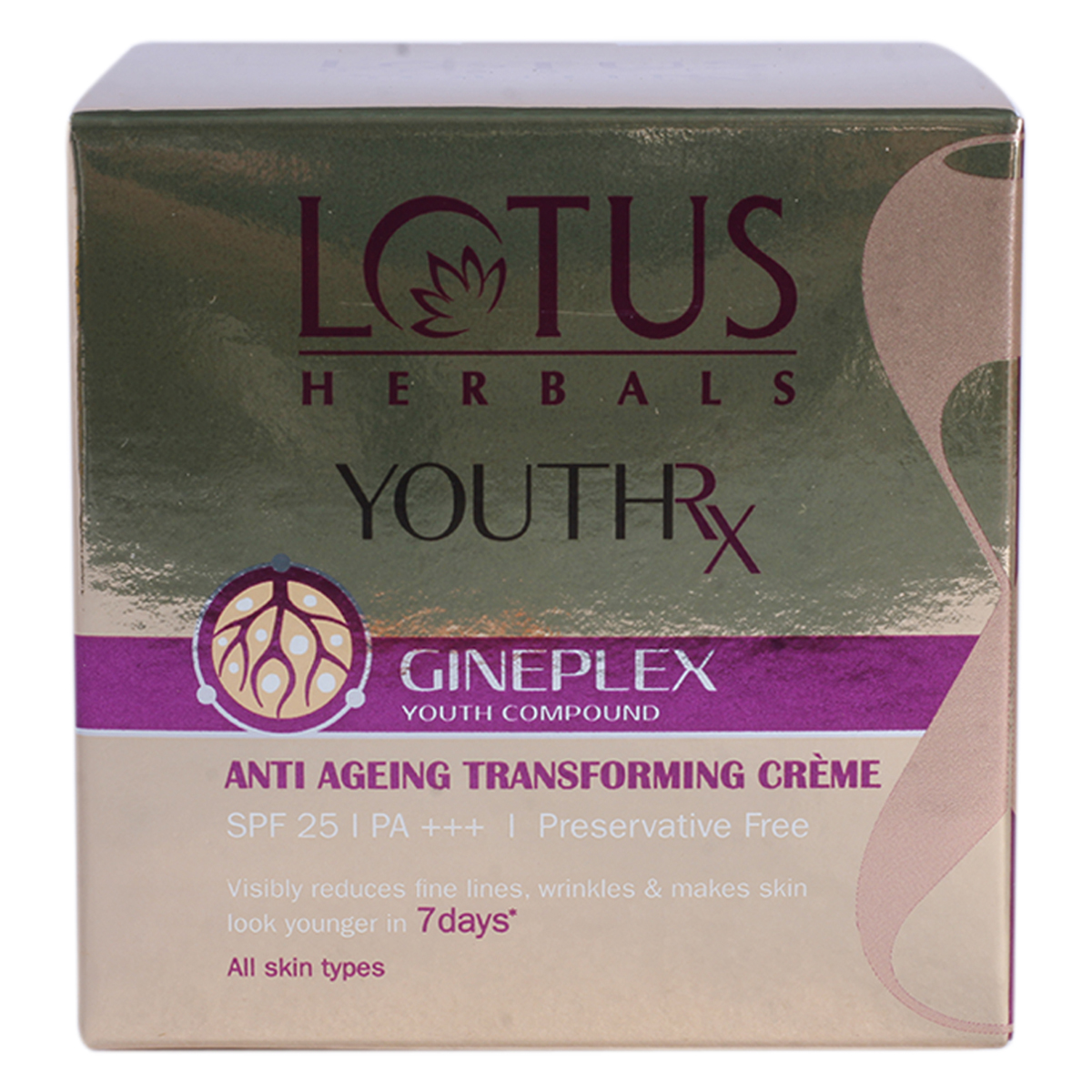 Lotus Herbals YouthRx Anti-Ageing Transforming Cream, 50 gm, Pack of 1 Lotus Herbals YouthRx Anti-Ageing Transforming Cream, 50 gm, Pack of 1