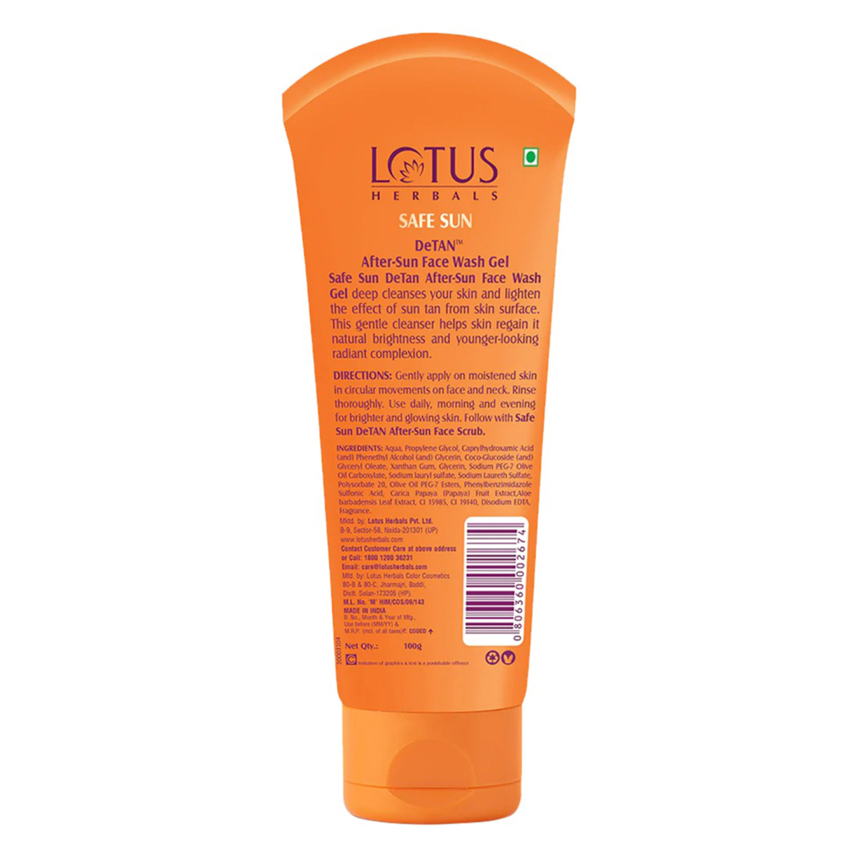 Lotus Herbals Safe Sun DeTan After-Sun Walnut & Turmeric Face Scrub 100 gm | Exfoliates & Lightens Skin | Reduces Effects Of Sun Tan | Lightweight | For All Skin Type, Pack of 1 Lotus Herbals Safe Sun DeTan After-Sun Walnut & Turmeric Face Scrub 100 gm | Exfoliates & Lightens Skin | Reduces Effects Of Sun Tan | Lightweight | For All Skin Type, Pack of 1