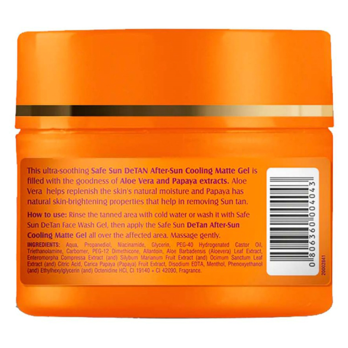 Lotus Herbals Safe Sun DeTan After-Sun Cooling Matte Gel 100 gm | Aloevera & Papaya | Removes Suntan | Hydrates Skin | Non Sticky | For All Skin Type, Pack of 1 Lotus Herbals Safe Sun DeTan After-Sun Cooling Matte Gel 100 gm | Aloevera & Papaya | Removes Suntan | Hydrates Skin | Non Sticky | For All Skin Type, Pack of 1