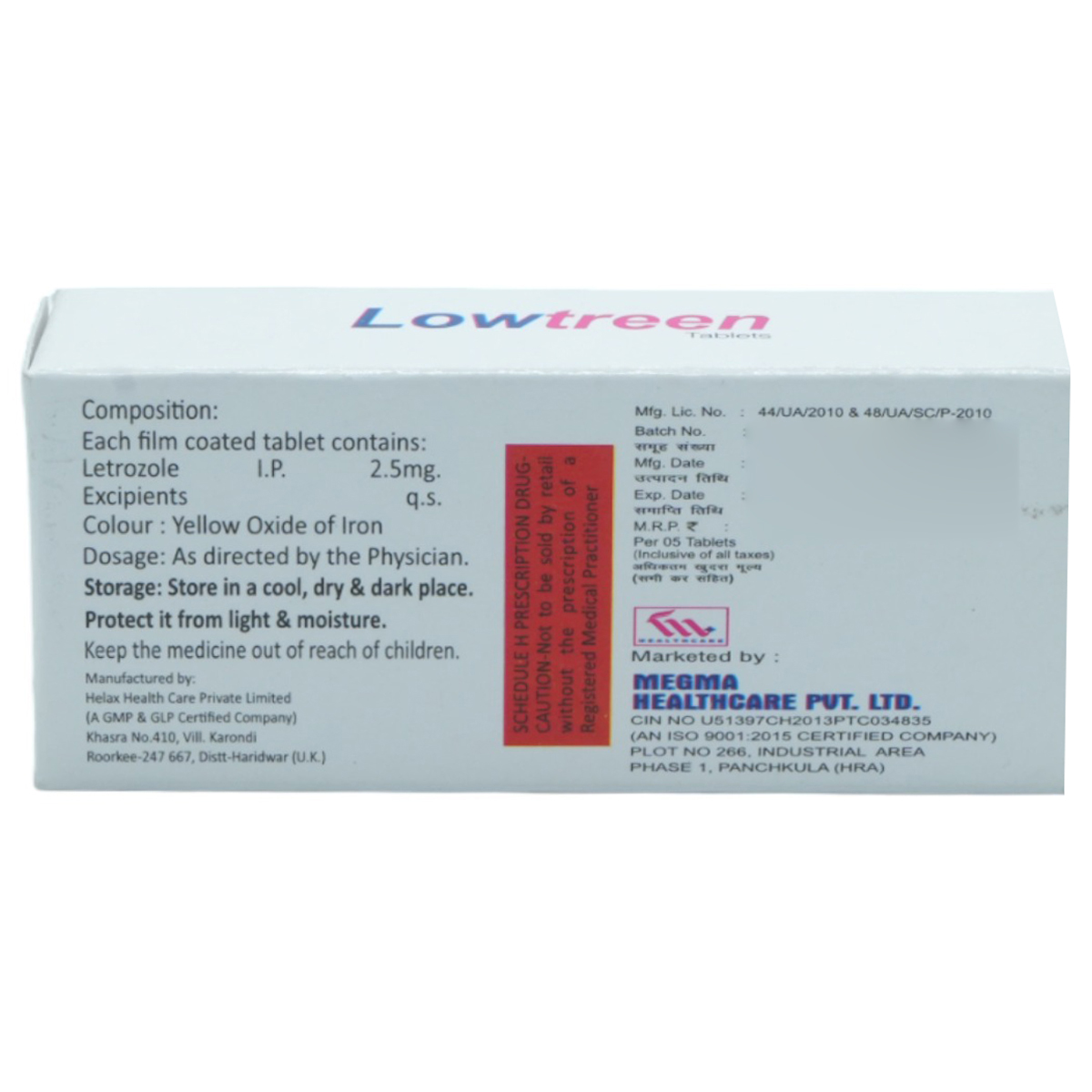 Lowtreen Tablet 5's, Pack of 5 TabletS Lowtreen Tablet 5's, Pack of 5 TabletS