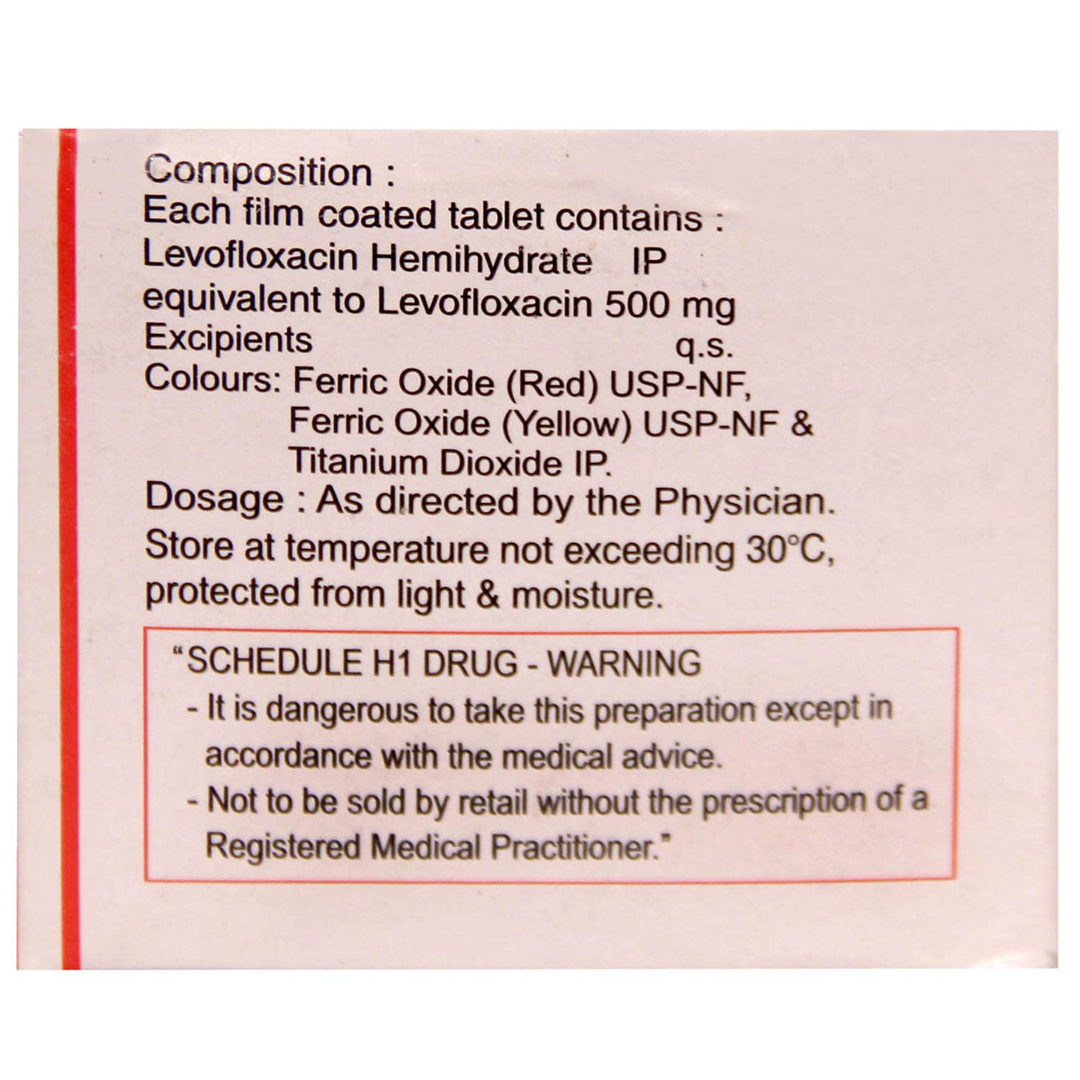 Loxof 500 Tablet 10's, Pack of 10 TABLETS Loxof 500 Tablet 10's, Pack of 10 TABLETS