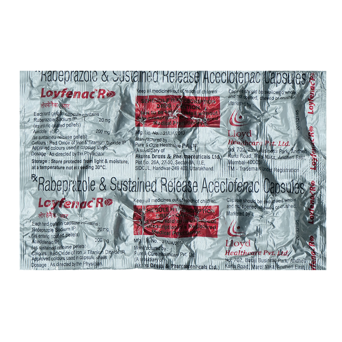 Loyfenac R Capsule 10's, Pack of 10 CapsuleS Loyfenac R Capsule 10's, Pack of 10 CapsuleS