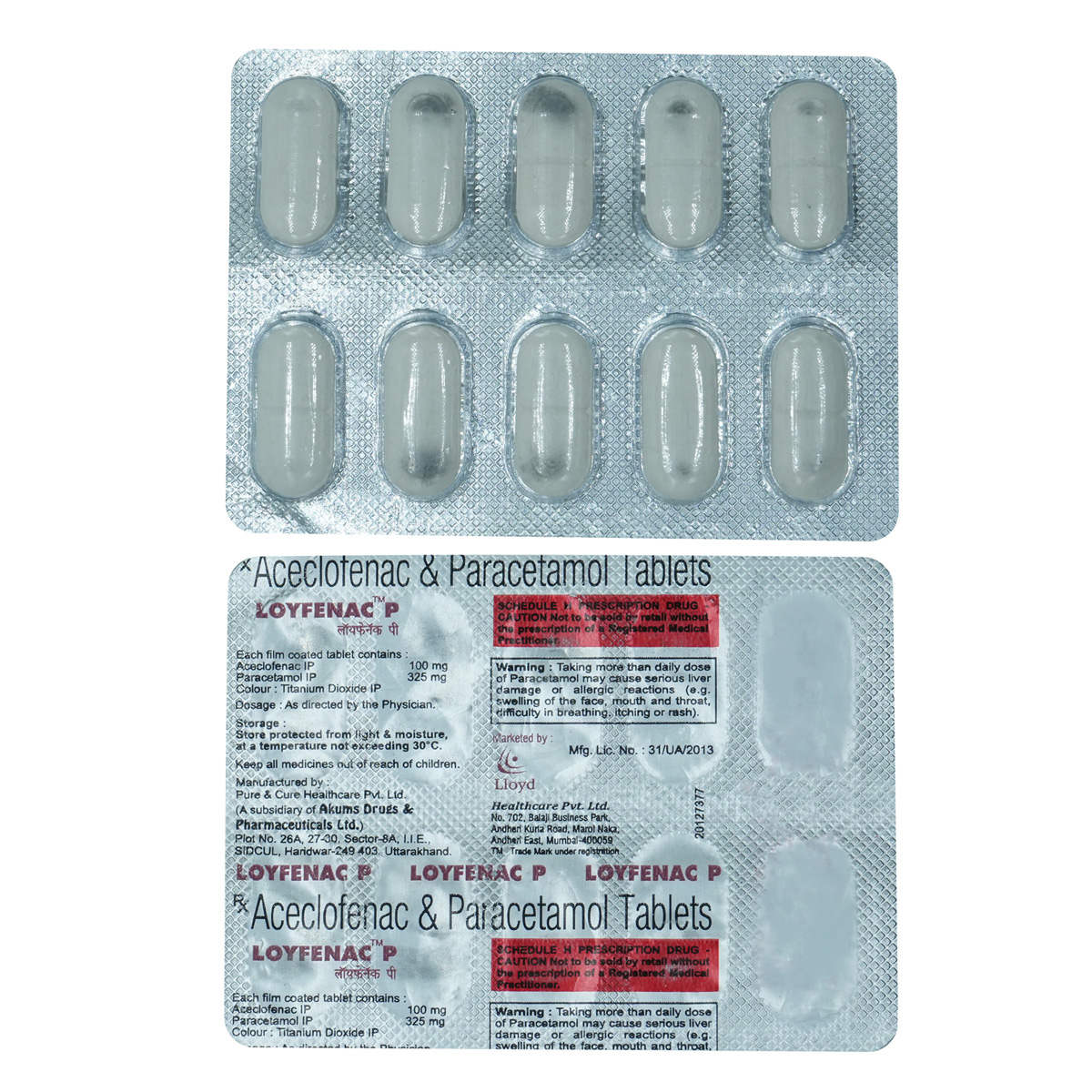 Loyfenac-P Tablet 10's, Pack of 10 TabletS Loyfenac-P Tablet 10's, Pack of 10 TabletS