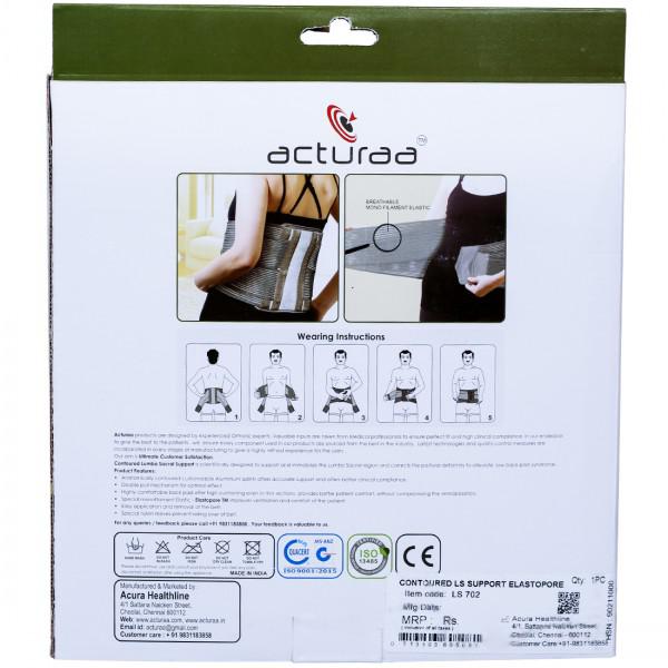 Acura Lumbo Sacral Support Contoured Elastopore Small, 1 Count, Pack of 1 Acura Lumbo Sacral Support Contoured Elastopore Small, 1 Count, Pack of 1