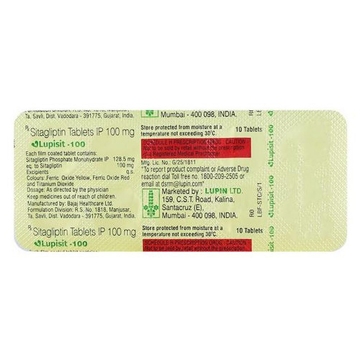 Lupisit-100 Tablet 10's, Pack of 10 TabletS Lupisit-100 Tablet 10's, Pack of 10 TabletS