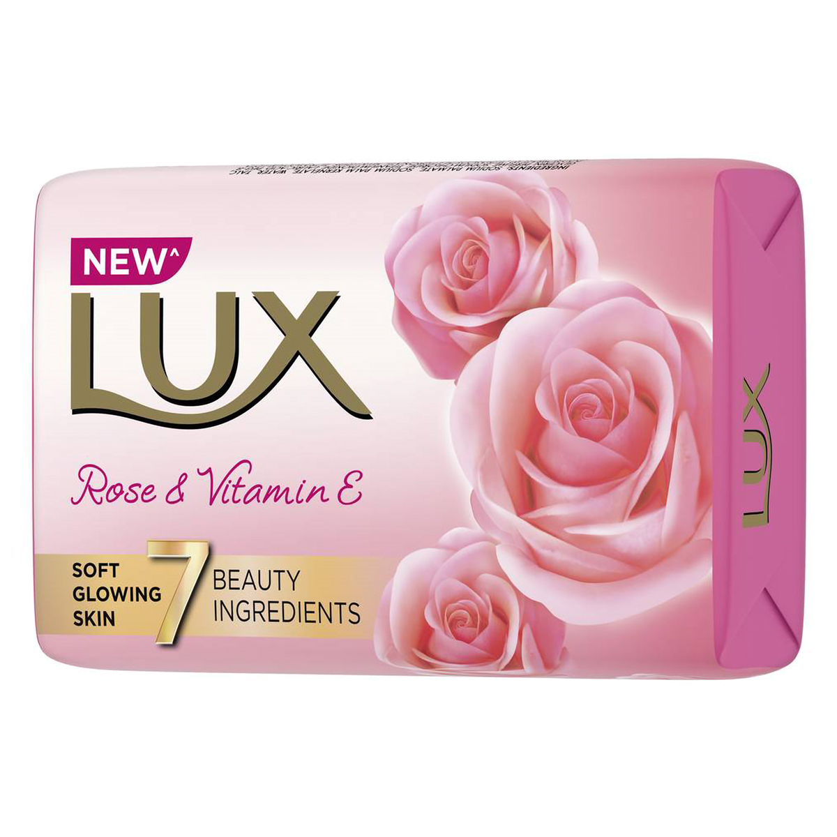 Lux Soft Glow Rose & Vitamin E Soap 150 gm | With 7 Beauty Ingredients | Gently Cleanses | Gives Soft & Glowing Skin | With Long Lasting Fragrance | For All Skin Type, Pack of 1 Lux Soft Glow Rose & Vitamin E Soap 150 gm | With 7 Beauty Ingredients | Gently Cleanses | Gives Soft & Glowing Skin | With Long Lasting Fragrance | For All Skin Type, Pack of 1