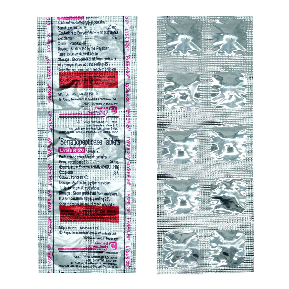 Lyser 20 mg Tablet 10's, Pack of 10 TabletS Lyser 20 mg Tablet 10's, Pack of 10 TabletS