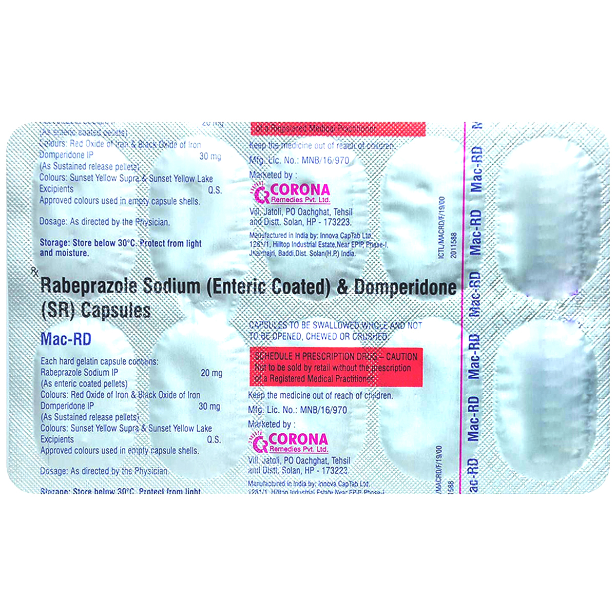 Mac RD Capsule 10's, Pack of 10 CAPSULES Mac RD Capsule 10's, Pack of 10 CAPSULES