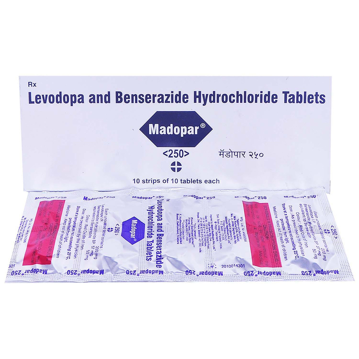 Madopar 250 Tablet 10's, Pack of 10 TABLETS Madopar 250 Tablet 10's, Pack of 10 TABLETS