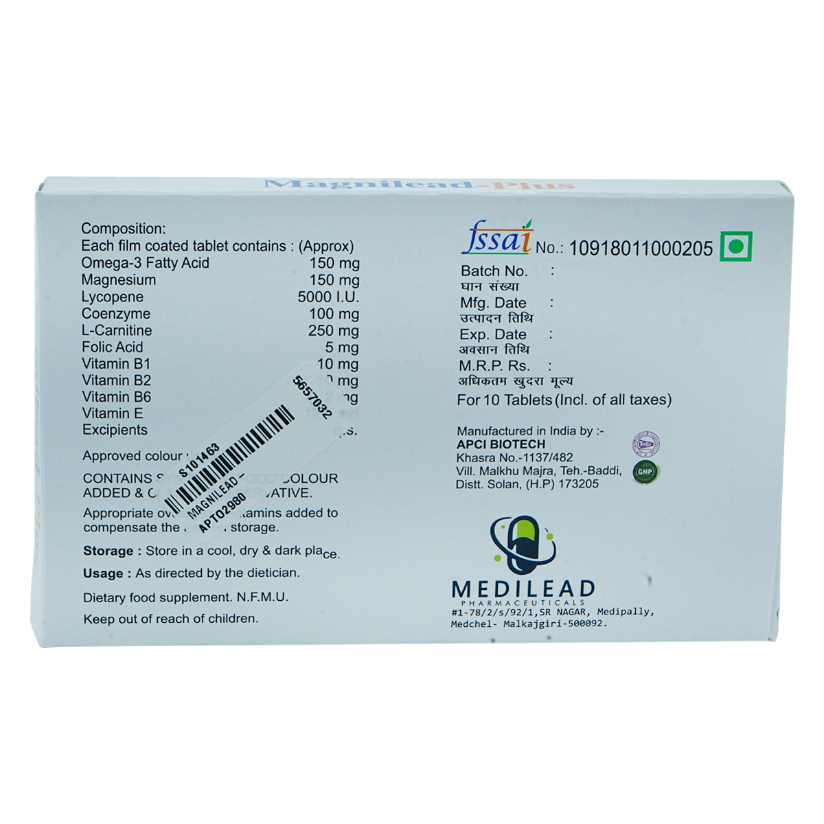 Magnilead-Plus Tablet 10's, Pack of 10 Magnilead-Plus Tablet 10's, Pack of 10