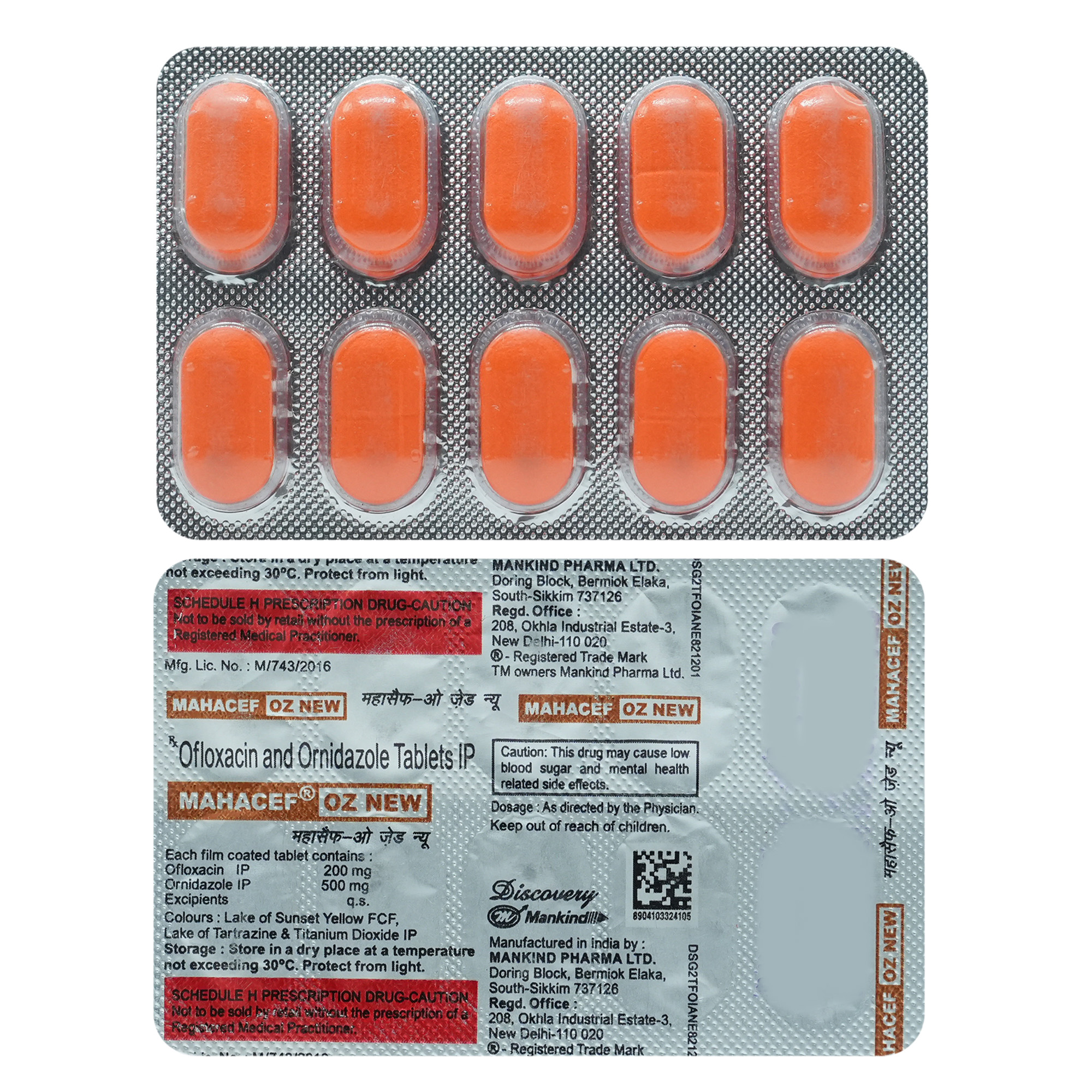 Mahacef-OZ New Tablet 10's, Pack of 10 TabletS Mahacef-OZ New Tablet 10's, Pack of 10 TabletS
