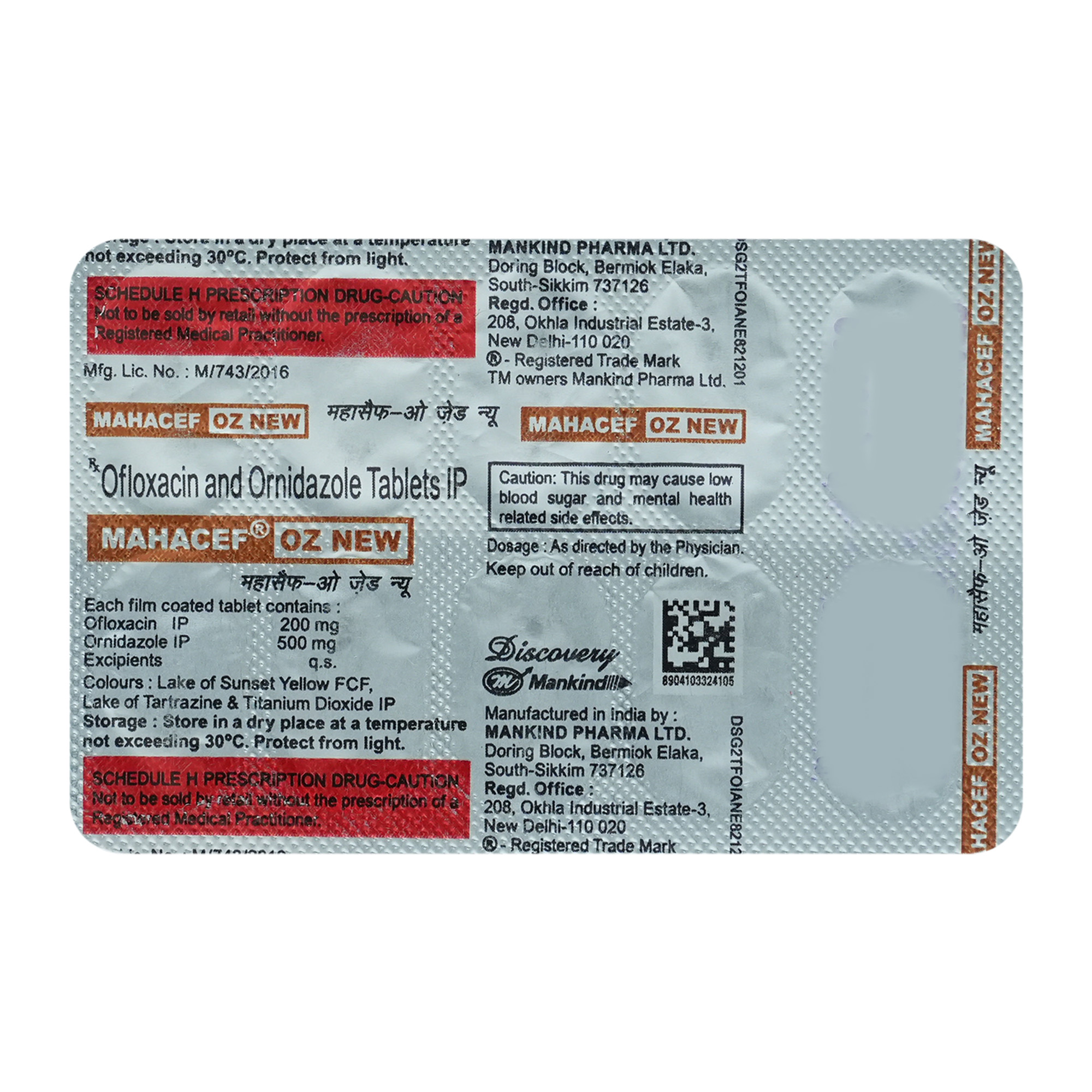 Mahacef-OZ New Tablet 10's, Pack of 10 TabletS Mahacef-OZ New Tablet 10's, Pack of 10 TabletS