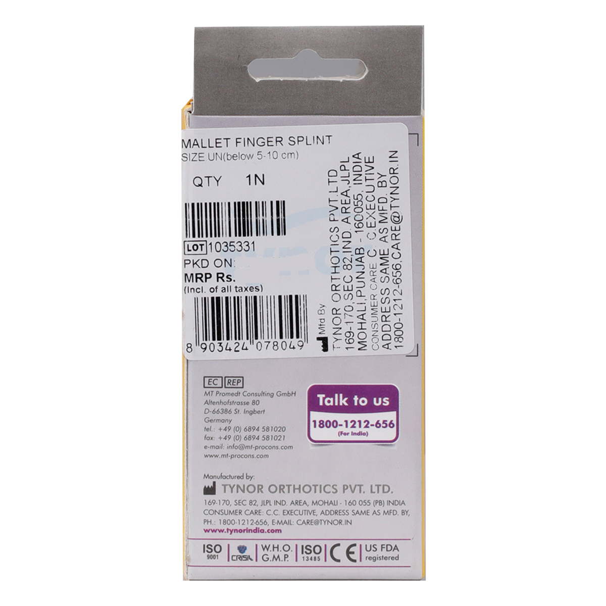 Tynor Mallet Finger Spling Universal, 1 Count, Pack of 1 Tynor Mallet Finger Spling Universal, 1 Count, Pack of 1