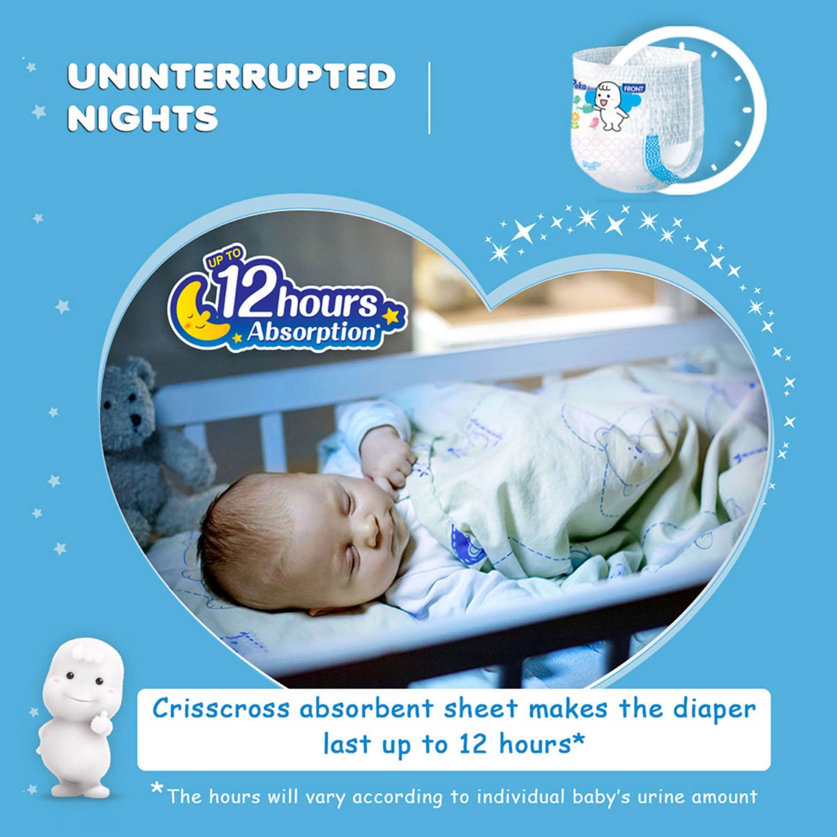 MamyPoko Extra Absorb Diaper Pants New Born, 16 Count, Pack of 1 MamyPoko Extra Absorb Diaper Pants New Born, 16 Count, Pack of 1