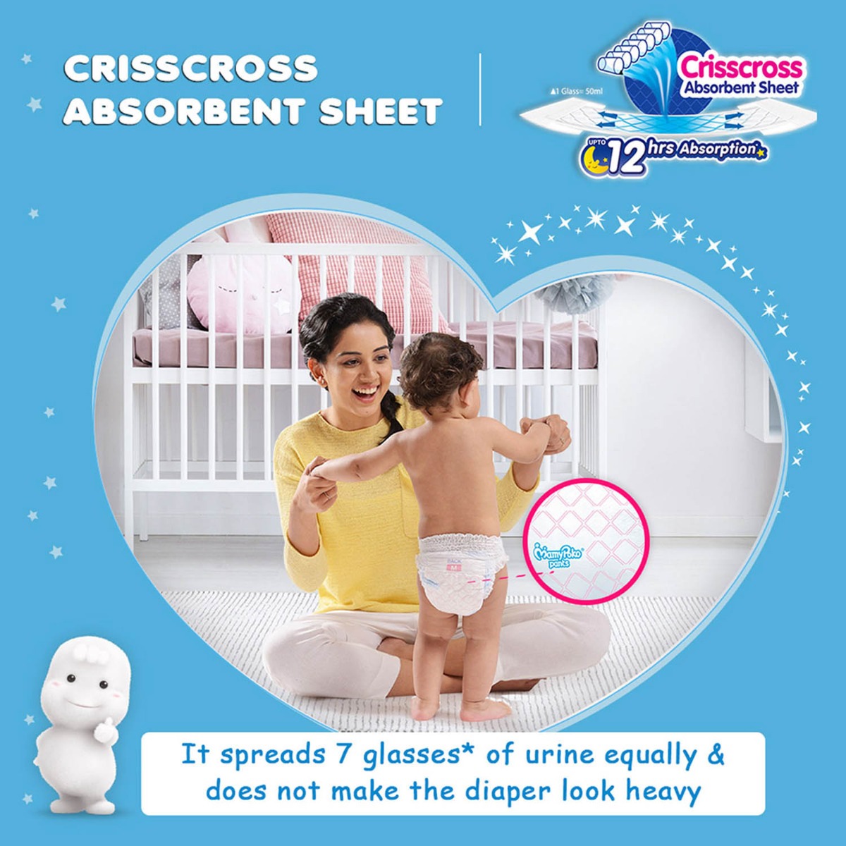 MamyPoko Extra Absorb Diaper Pants New Born, 16 Count, Pack of 1 MamyPoko Extra Absorb Diaper Pants New Born, 16 Count, Pack of 1