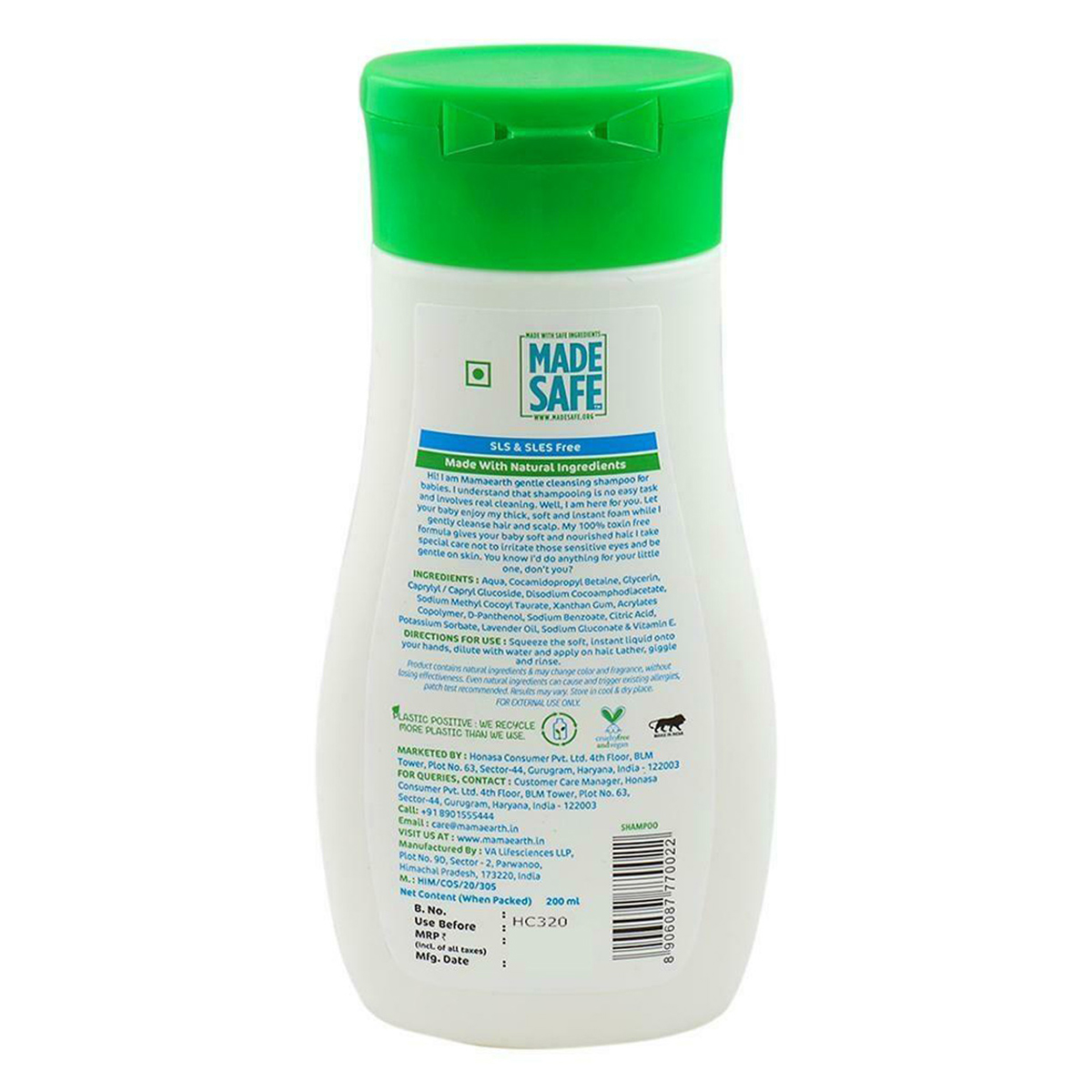 Mamaearth Gentle Cleansing Shampoo for Babies 0 to 5 Years, 200 ml, Pack of 1 Mamaearth Gentle Cleansing Shampoo for Babies 0 to 5 Years, 200 ml, Pack of 1