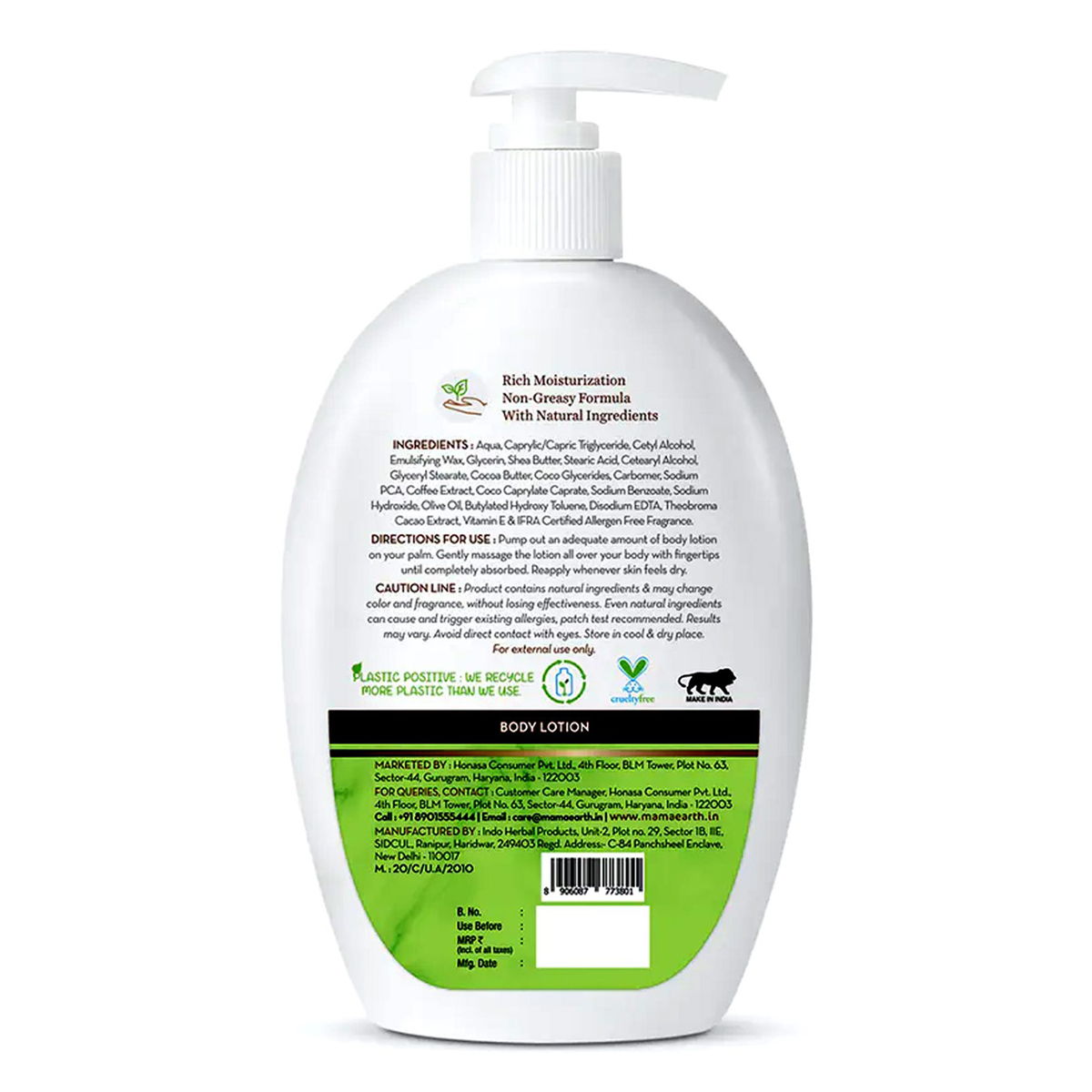 Mamaearth CoCo Intense Moisturization Body Lotion 400 ml | With Coffee & Coco Butter | For Intense Moisturization | No Greasy Formula | For Dry Skin, Pack of 1 Mamaearth CoCo Intense Moisturization Body Lotion 400 ml | With Coffee & Coco Butter | For Intense Moisturization | No Greasy Formula | For Dry Skin, Pack of 1