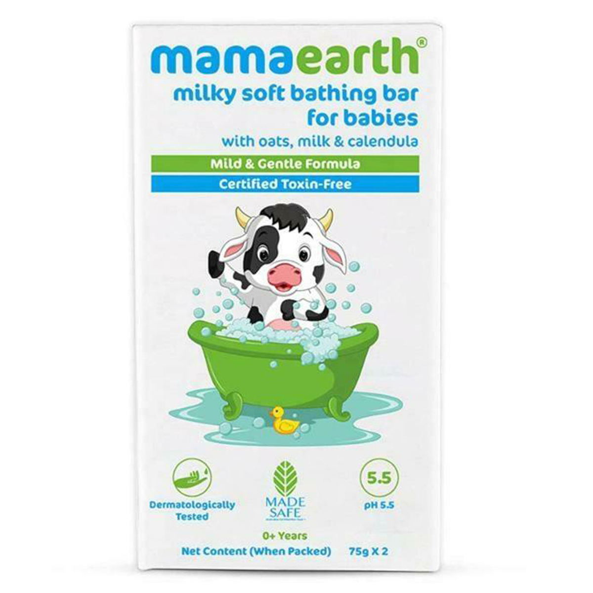 Mamaearth Milky Soft Babies Bathing Bar 0+ Years, 150 gm (2 x 75 gm), Pack of 1 Mamaearth Milky Soft Babies Bathing Bar 0+ Years, 150 gm (2 x 75 gm), Pack of 1