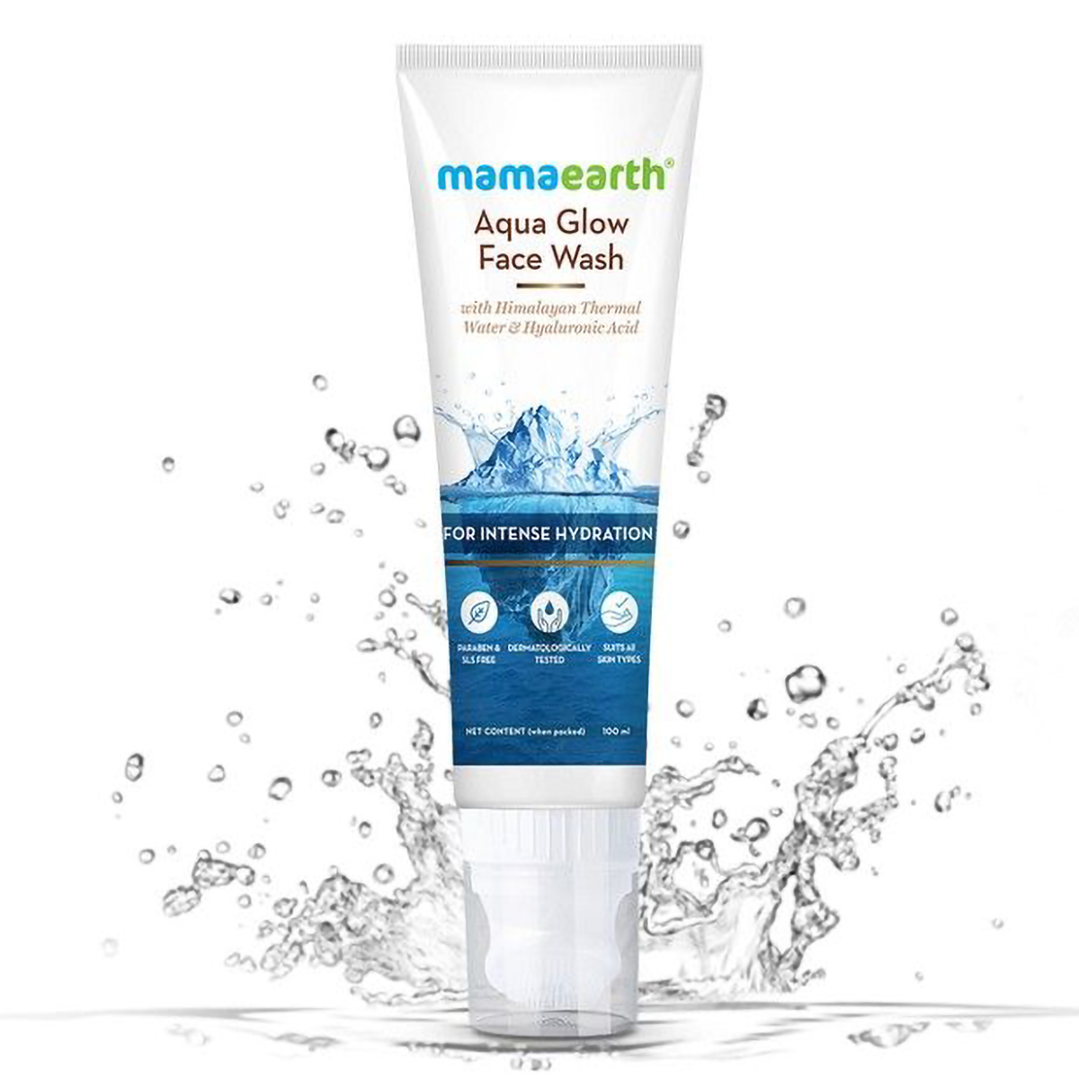 Mamaearth Aqua Glow Face Wash 100 ml | With Himalayan Thermal Water & Hyaluronic Acid | Intense Skin Hydration | Keep Skin Soft & Glowing | For All Skin Type, Pack of 1 Mamaearth Aqua Glow Face Wash 100 ml | With Himalayan Thermal Water & Hyaluronic Acid | Intense Skin Hydration | Keep Skin Soft & Glowing | For All Skin Type, Pack of 1