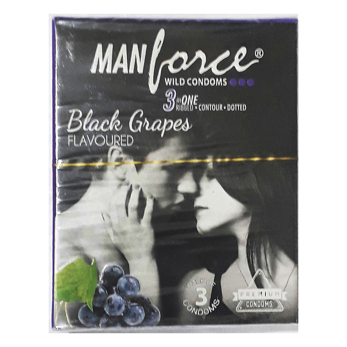 Manforce Black Grapes Flavour Condoms, 3 Count, Pack of 1 Manforce Black Grapes Flavour Condoms, 3 Count, Pack of 1