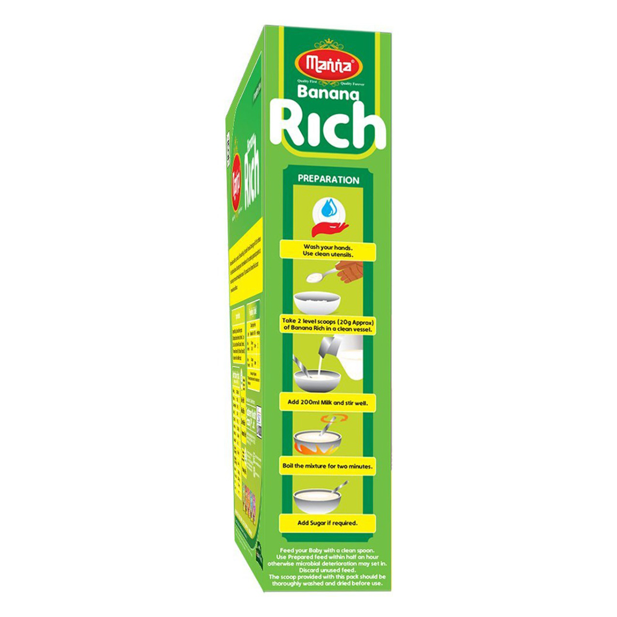 Manna Banana Rich Baby Cereal 6+Months, 200 gm Refill Pack, Pack of 1 Manna Banana Rich Baby Cereal 6+Months, 200 gm Refill Pack, Pack of 1