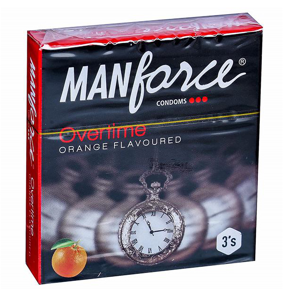Manforce Overtime 3 In 1 Orange Flavoured Condoms, 3 Count, Pack of 1 Manforce Overtime 3 In 1 Orange Flavoured Condoms, 3 Count, Pack of 1