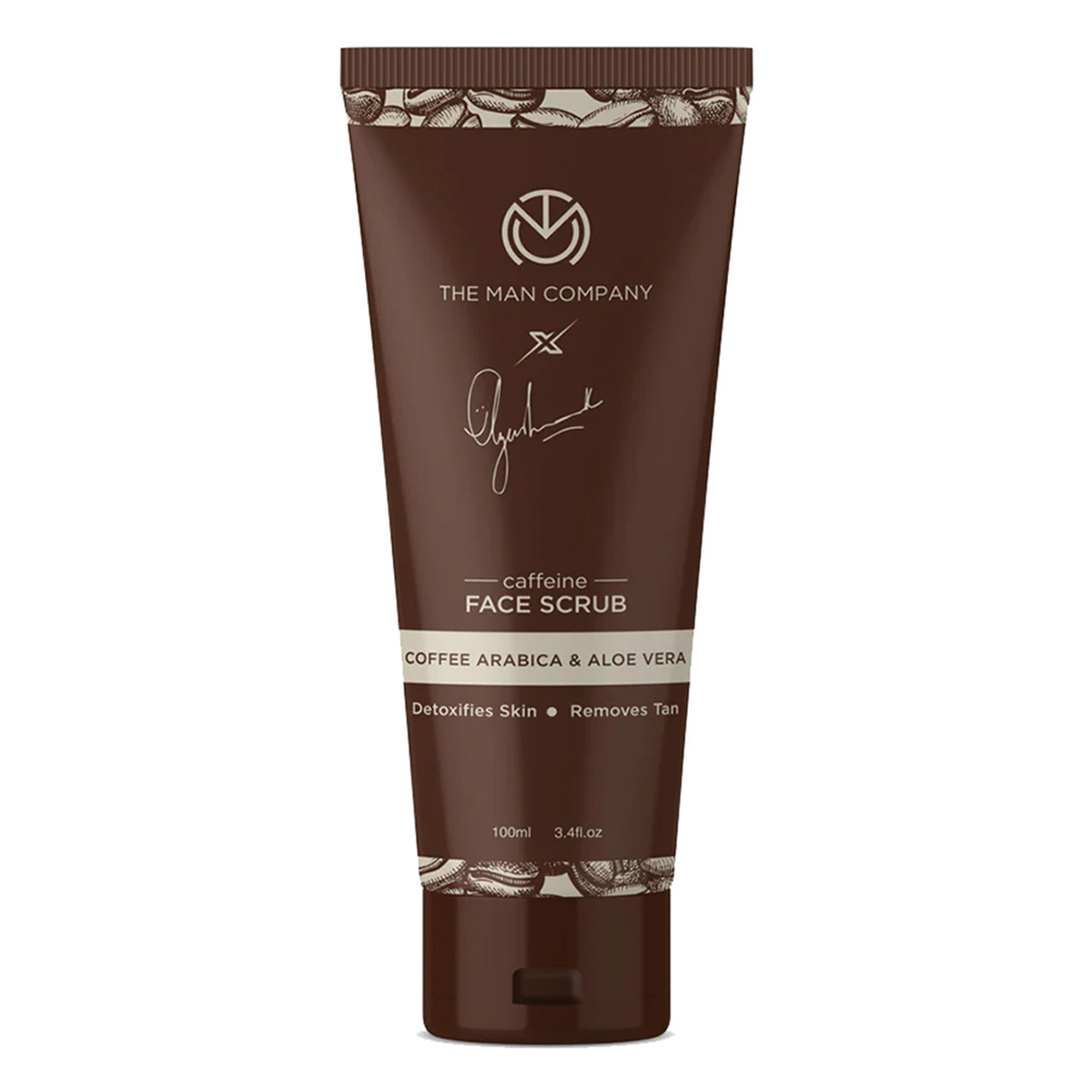 The Man Company Caffeine Face Scrub 100 ml | Caffeine Arabica & Aloe Vera | Removes Tan | Helps In Skin Detoxification | Removes Impurities | For All Skin Type, Pack of 1 The Man Company Caffeine Face Scrub 100 ml | Caffeine Arabica & Aloe Vera | Removes Tan | Helps In Skin Detoxification | Removes Impurities | For All Skin Type, Pack of 1