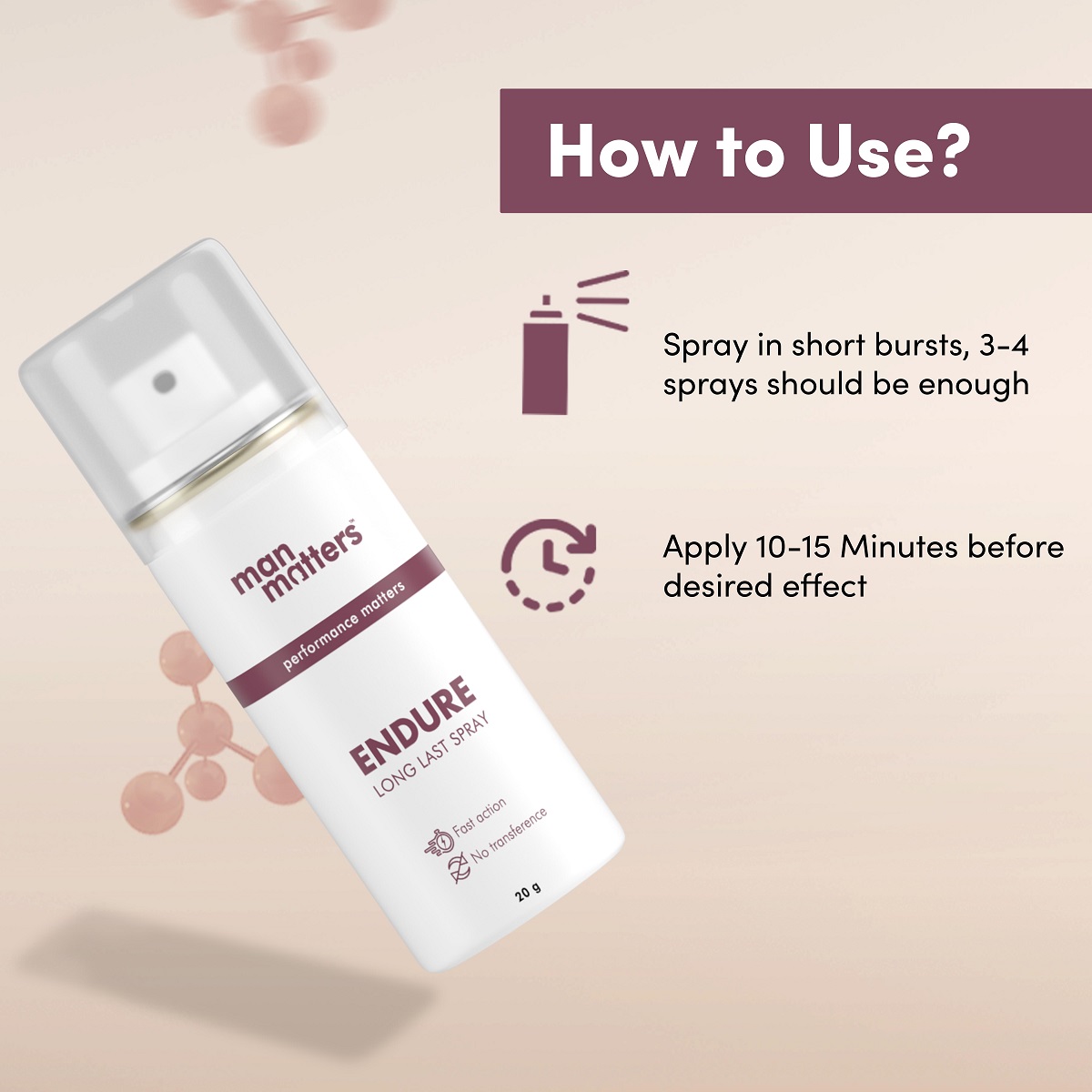Man Matters Endure Long Last Spray 20 gm|For Endurance & Performance, Pack of 1 Man Matters Endure Long Last Spray 20 gm|For Endurance & Performance, Pack of 1
