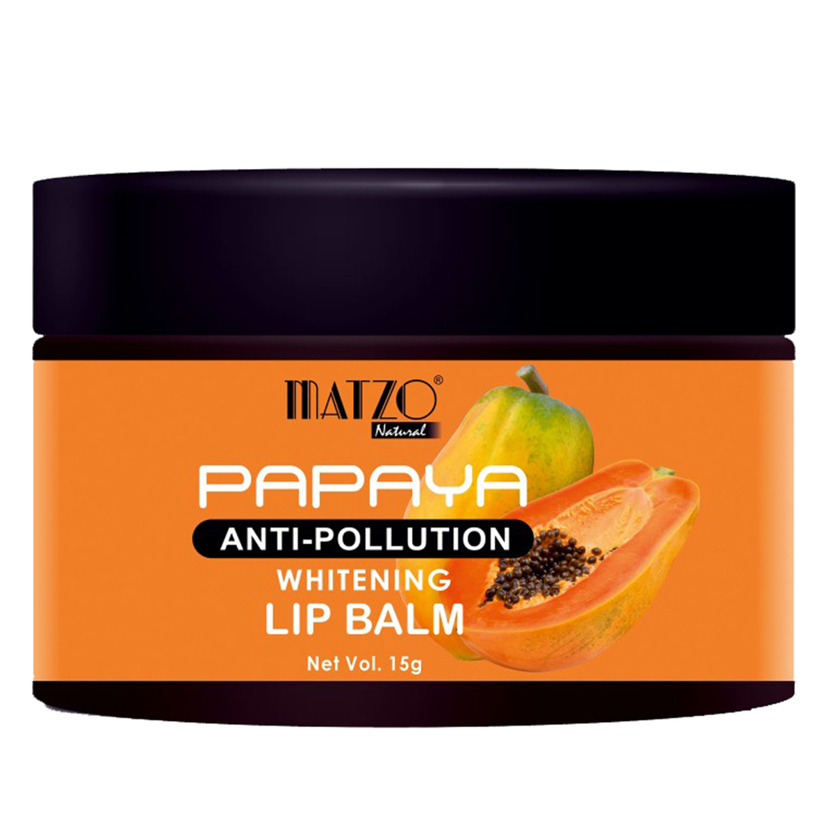 Matzo Papaya Antipollution Whitening Lip Balm 15 gm | Moisturises & Hydrates Lips | Lightens Dark Lips | Repair Wrinkled & Smoky Lips, Pack of 1 Matzo Papaya Antipollution Whitening Lip Balm 15 gm | Moisturises & Hydrates Lips | Lightens Dark Lips | Repair Wrinkled & Smoky Lips, Pack of 1