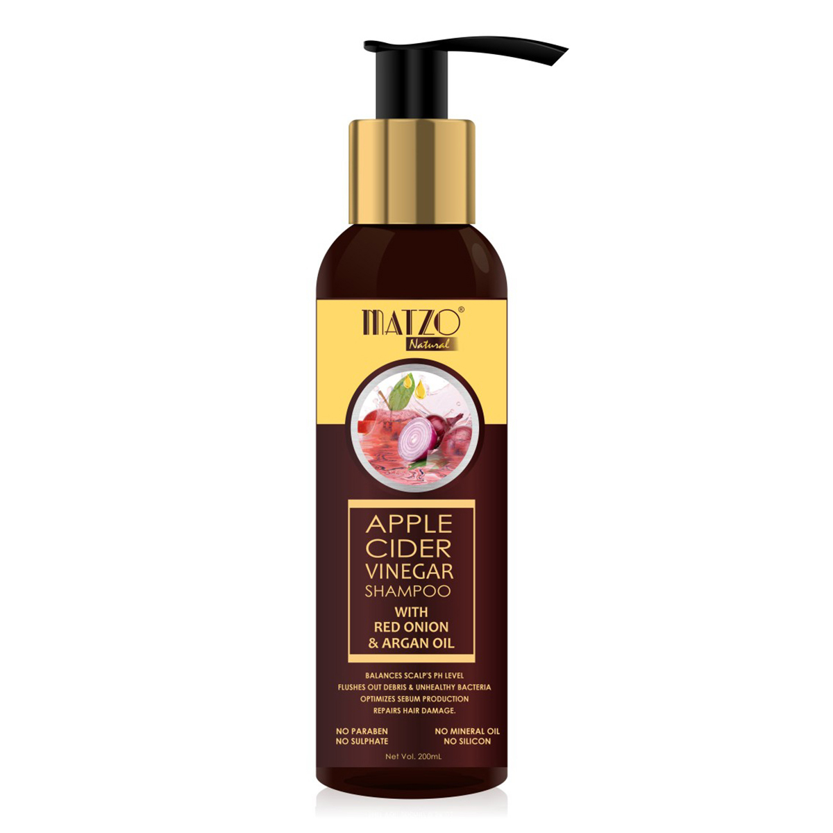 Matzo Apple Cider Vinegar Shampoo, 200 ml, Pack of 1 Matzo Apple Cider Vinegar Shampoo, 200 ml, Pack of 1