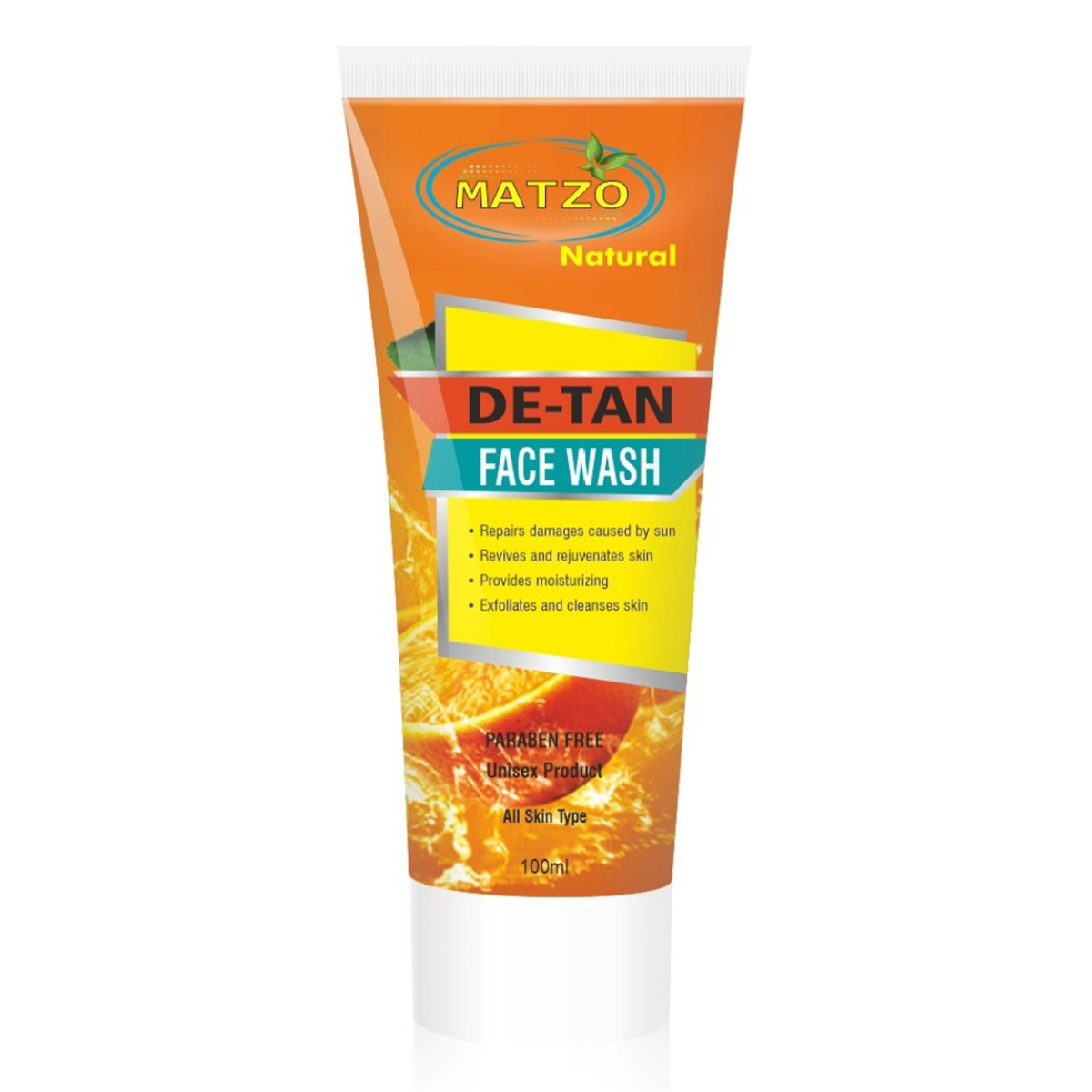 Matzo De-Tan Face Wash 100 ml | Exfoliates, Cleanses & Moisturises Skin | Repairs Sun Damage | Revive & Rejuvenates Skin | For Men & Women | For All Skin Type, Pack of 1 Matzo De-Tan Face Wash 100 ml | Exfoliates, Cleanses & Moisturises Skin | Repairs Sun Damage | Revive & Rejuvenates Skin | For Men & Women | For All Skin Type, Pack of 1