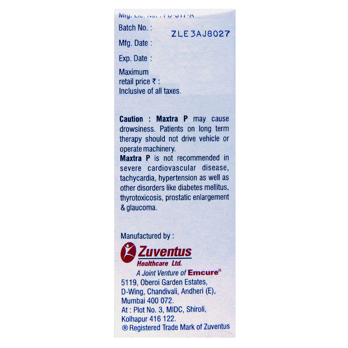 Maxtra P Syrup 60 ml, Pack of 1 Maxtra P Syrup 60 ml, Pack of 1