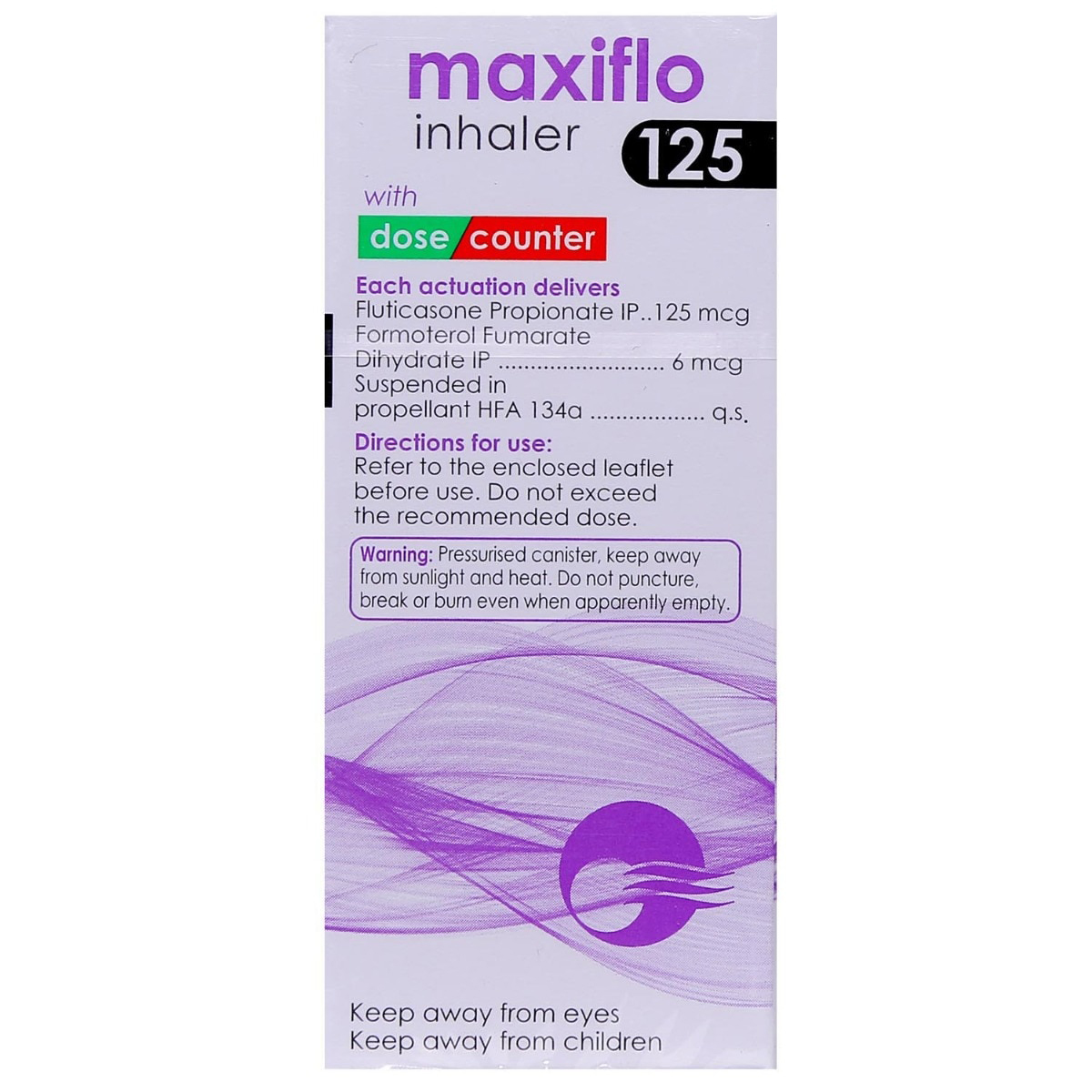 Maxiflo 125 Inhaler 120 mdi, Pack of 1 INHALER Maxiflo 125 Inhaler 120 mdi, Pack of 1 INHALER
